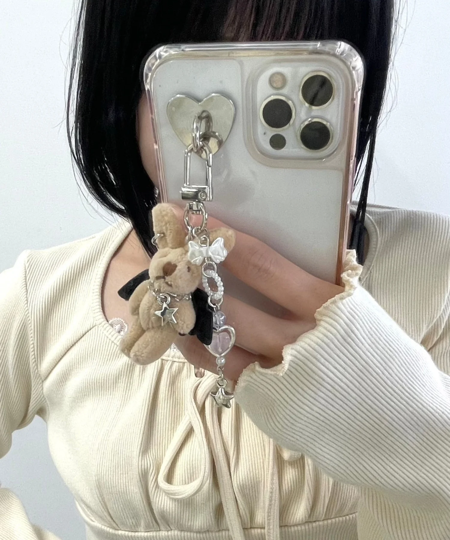 ミニうさぎエンジェルストラップキーホルダー - Image 5