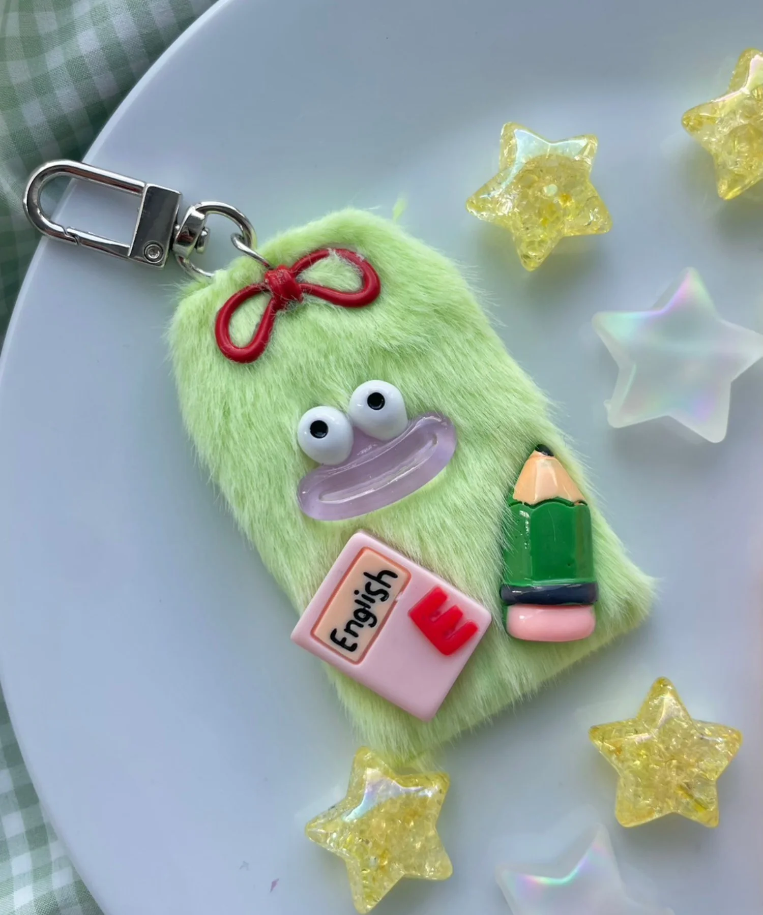 ミニラッキーチャームモンスターぬいぐるみキーホルダー - Image 4