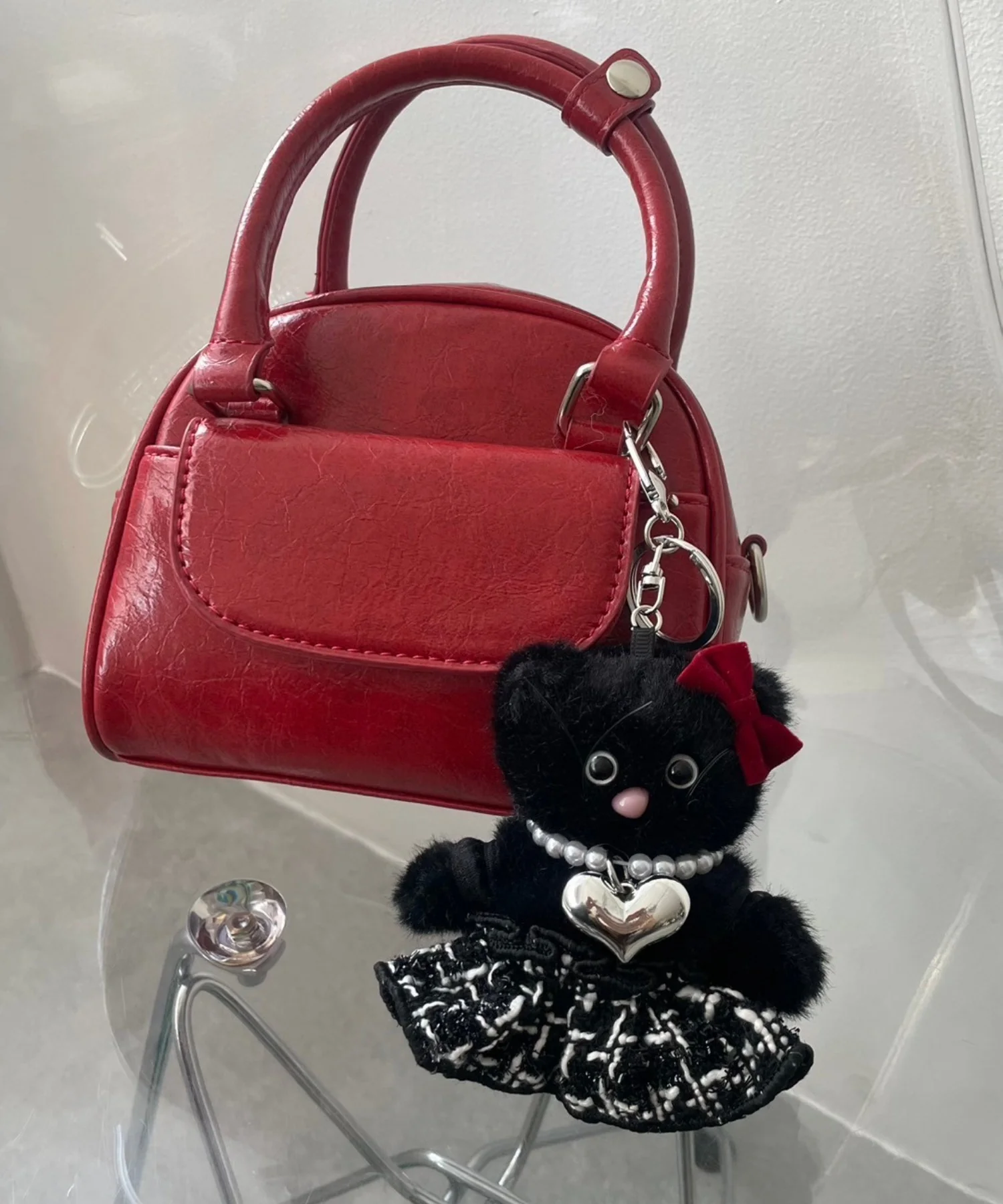 ゴージャスキャットぬいぐるみキーホルダー - Image 3
