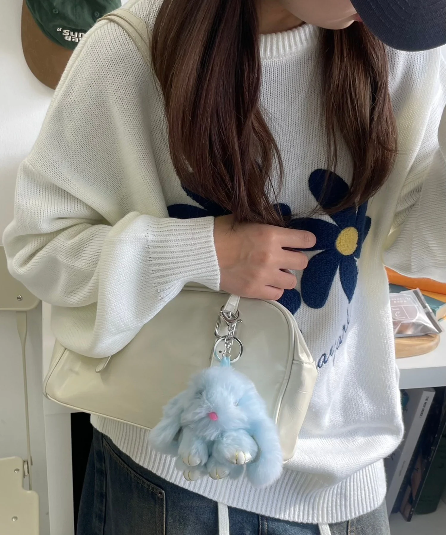 もふもふうさぎぬいぐるみキーホルダー - Image 6