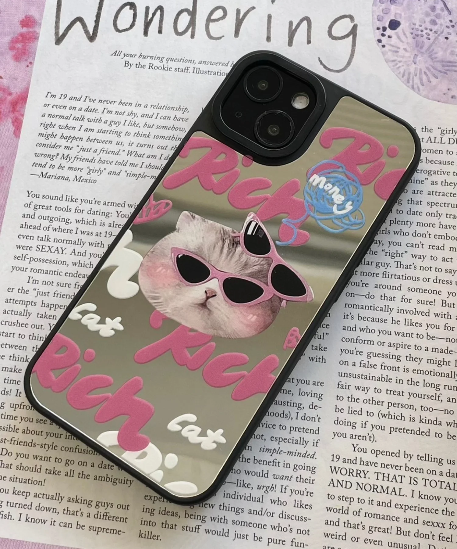 richキャットミラーiphoneケース - Image 3