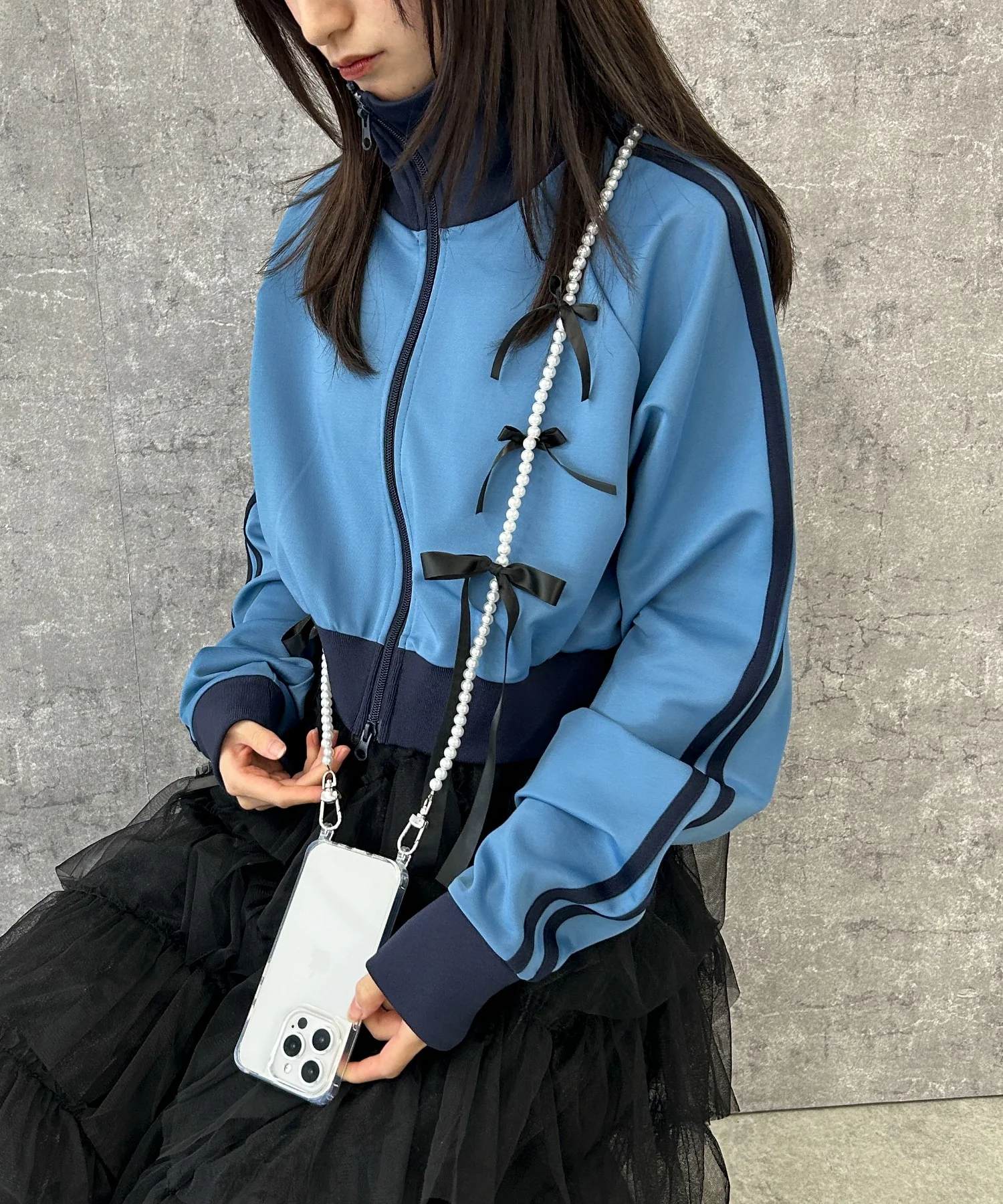 リボンビーズストラップ