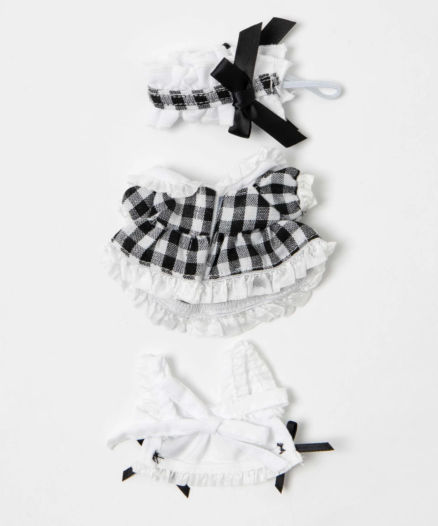 ギンガムチェックぬいメイドセット10cm - Image 2