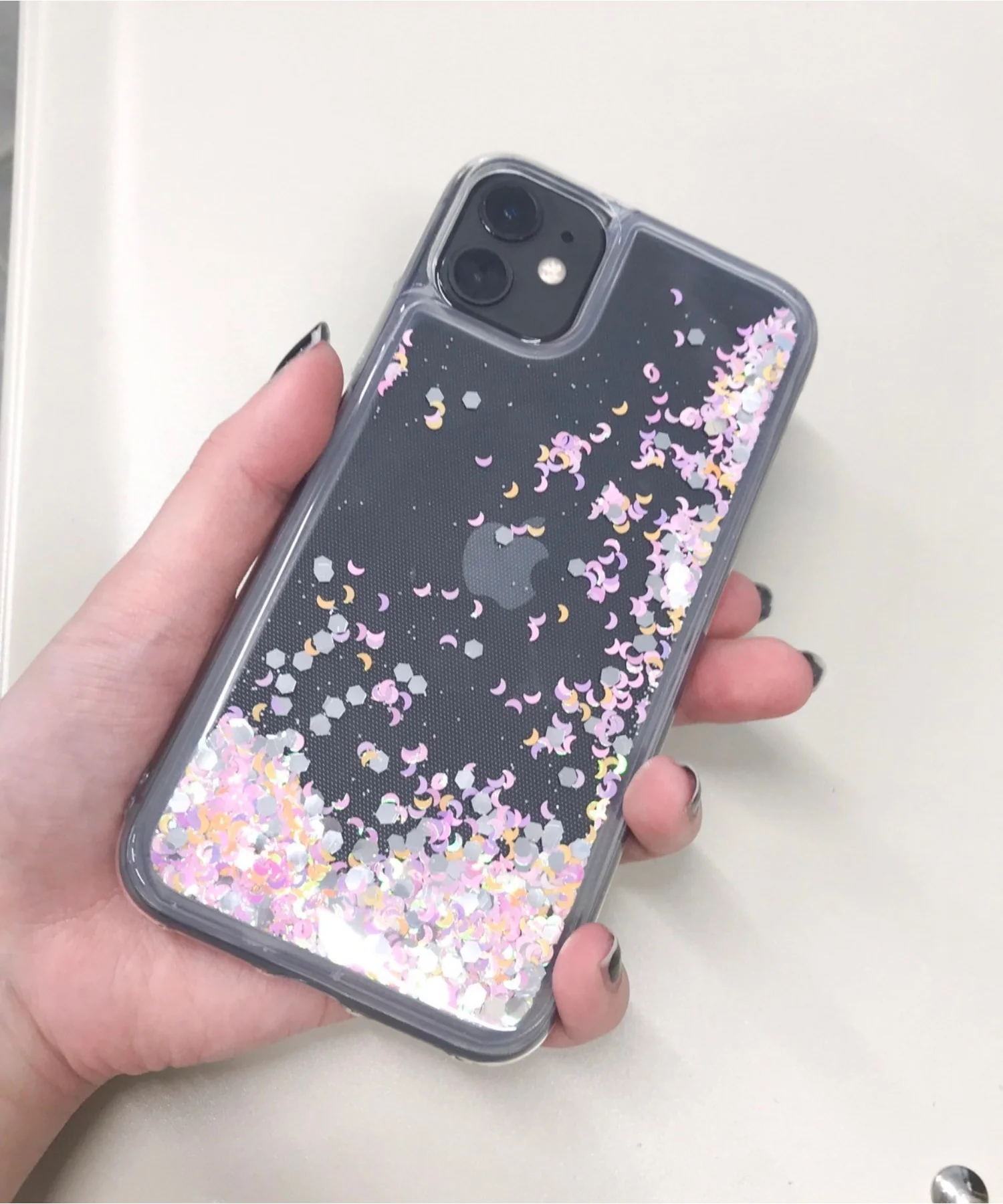 キラキラiphoneケース(オーロラ)