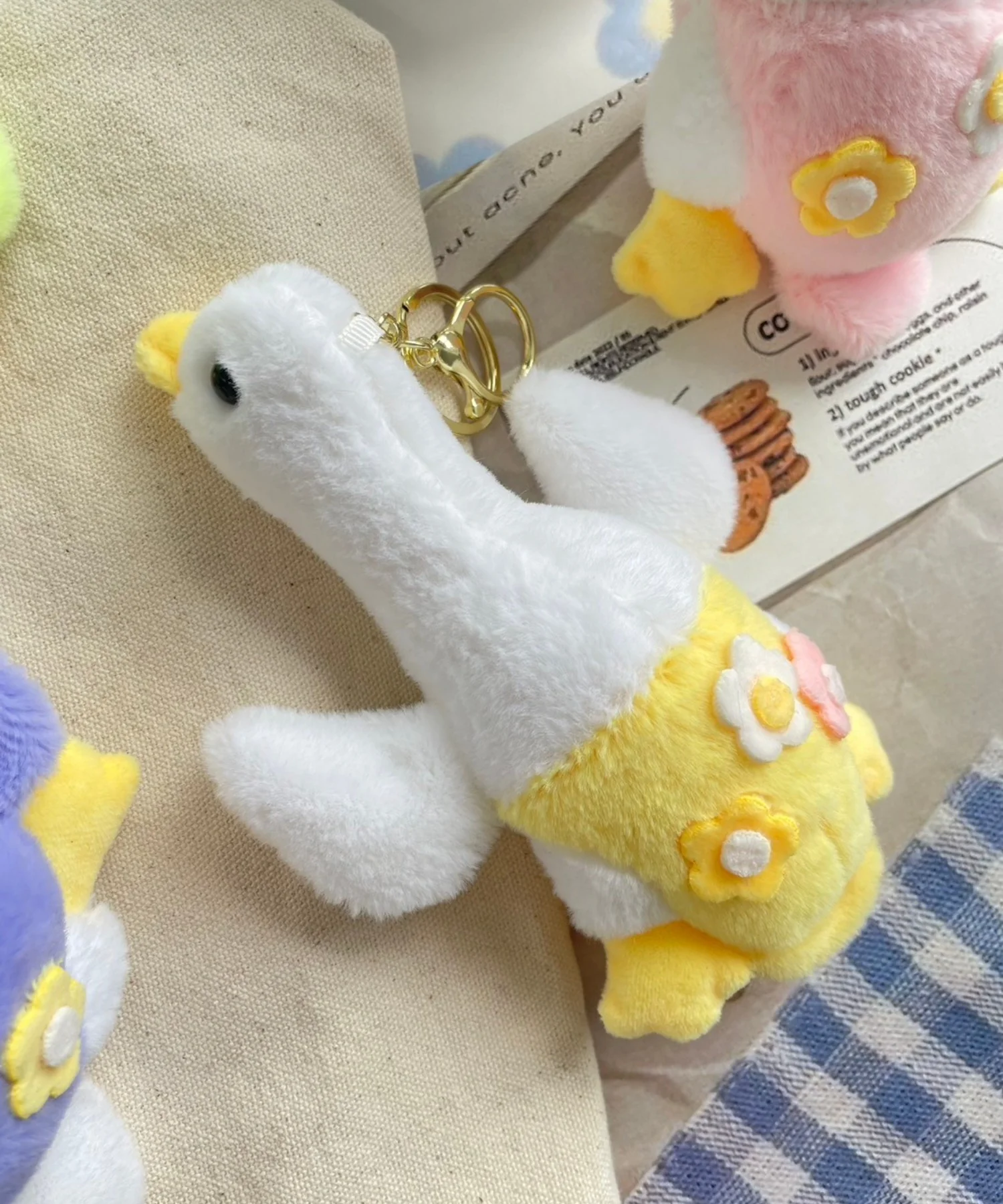 おはなあひるぬいぐるみキーホルダー - Image 3