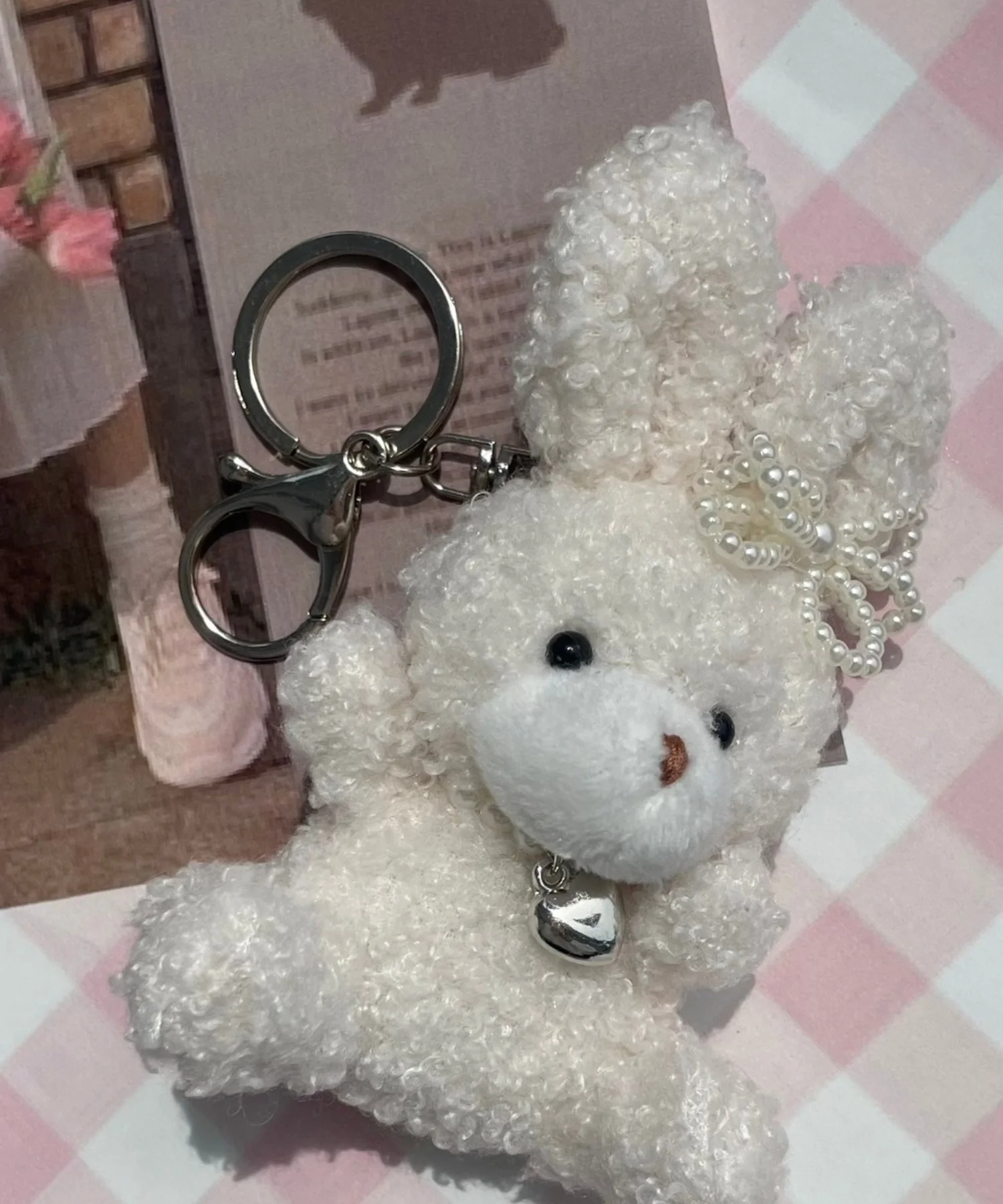 もこもこファンシーうさぎぬいぐるみキーホルダー - Image 2