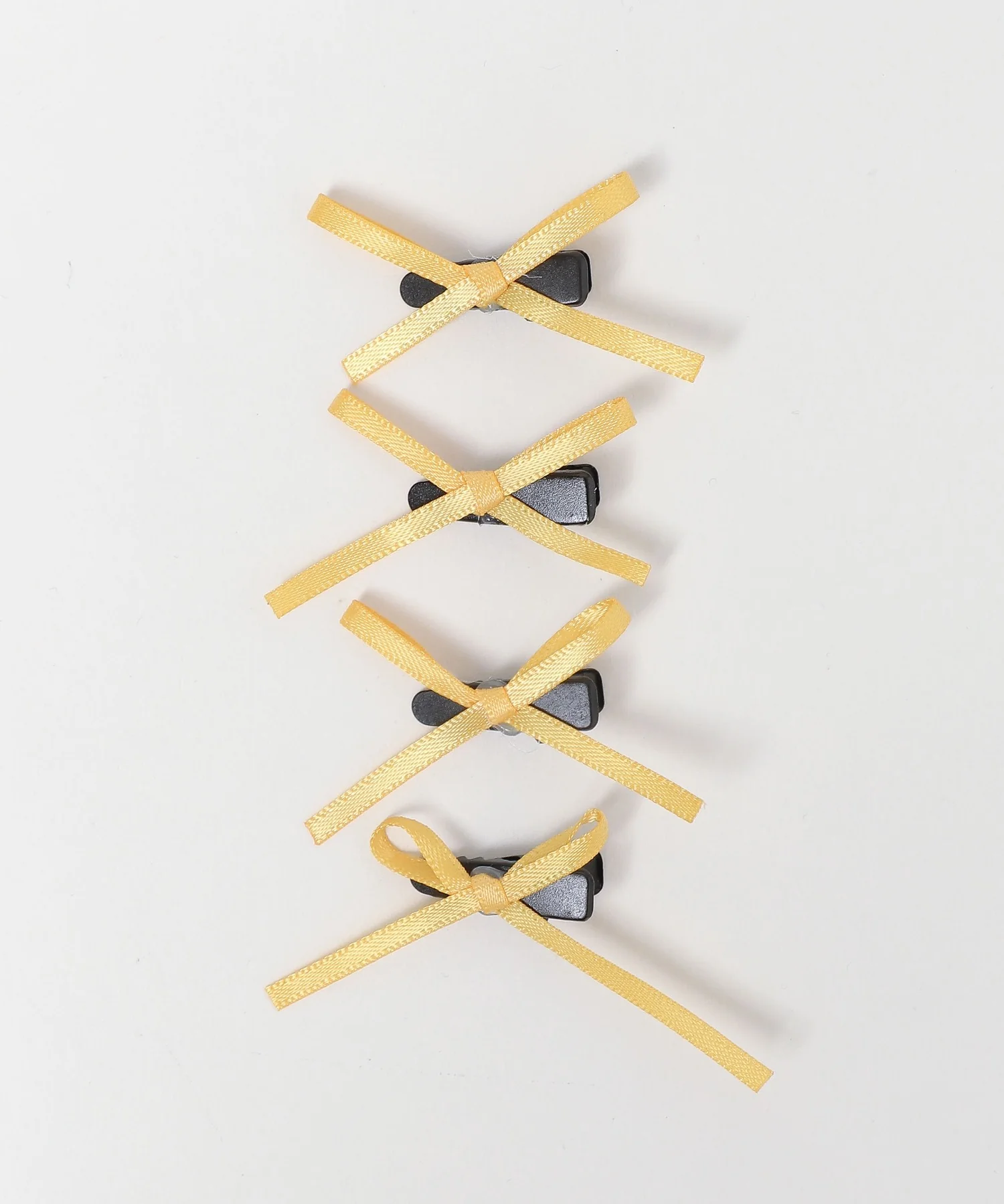 カラフルミニスリムリボンヘアクリップ4P - Image 4