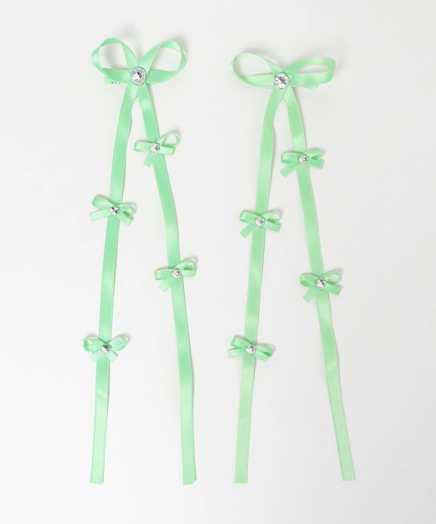 ビジューポイントリボンヘアクリップ2P - Image 2