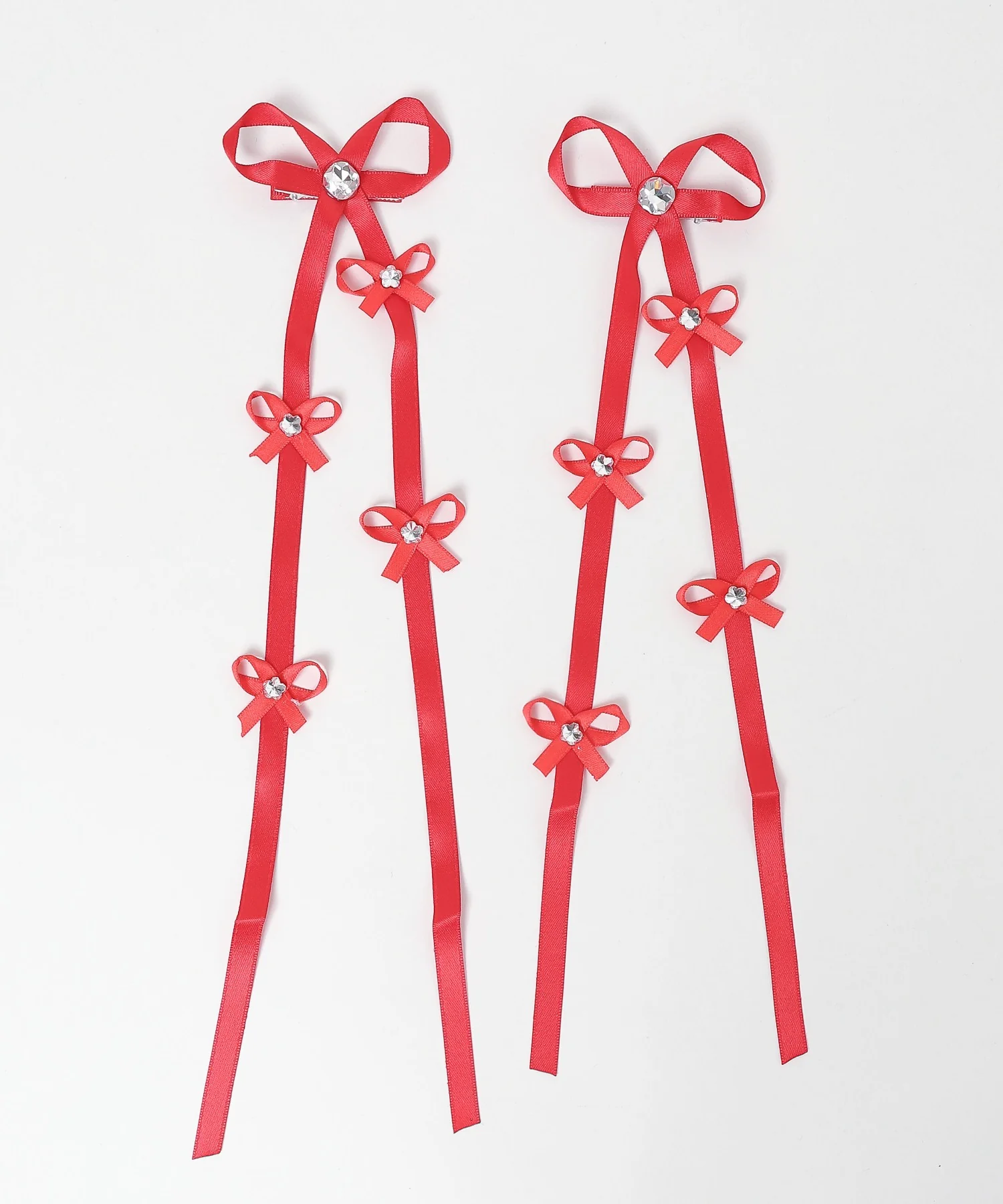 ビジューポイントリボンヘアクリップ2P - Image 3