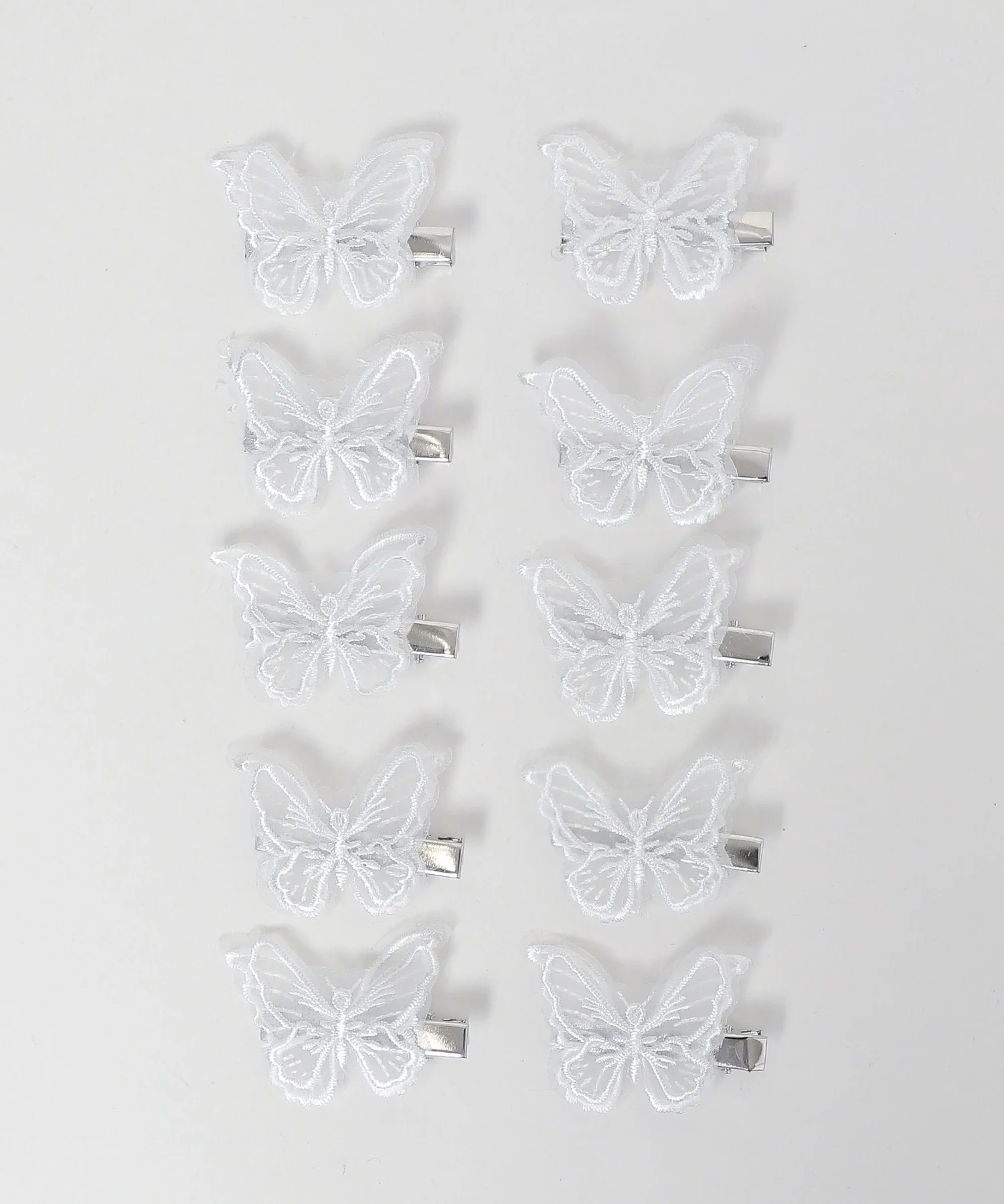 バタフライモチーフヘアクリップ10P