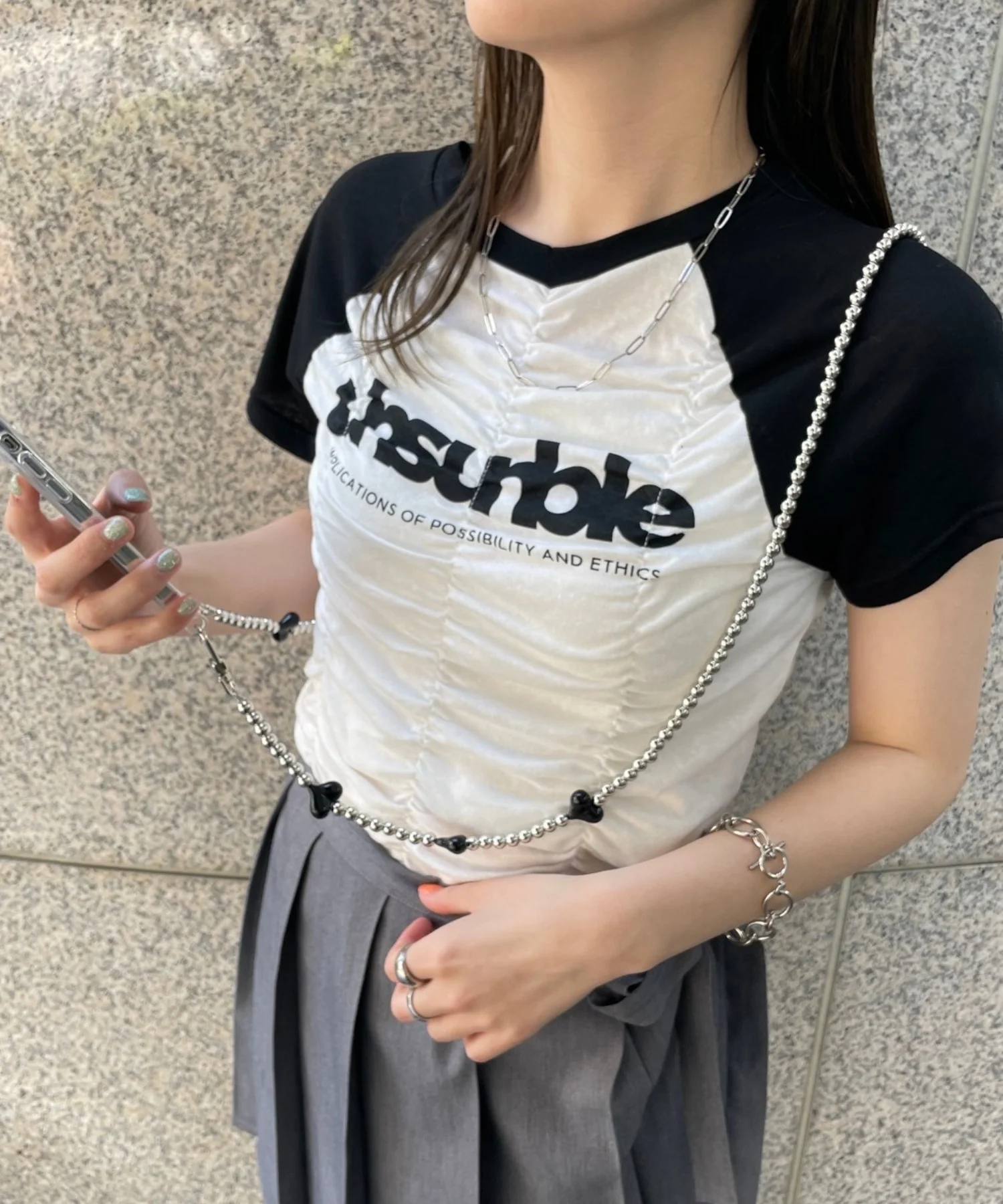 メタルビーズハートストラップ - Image 5
