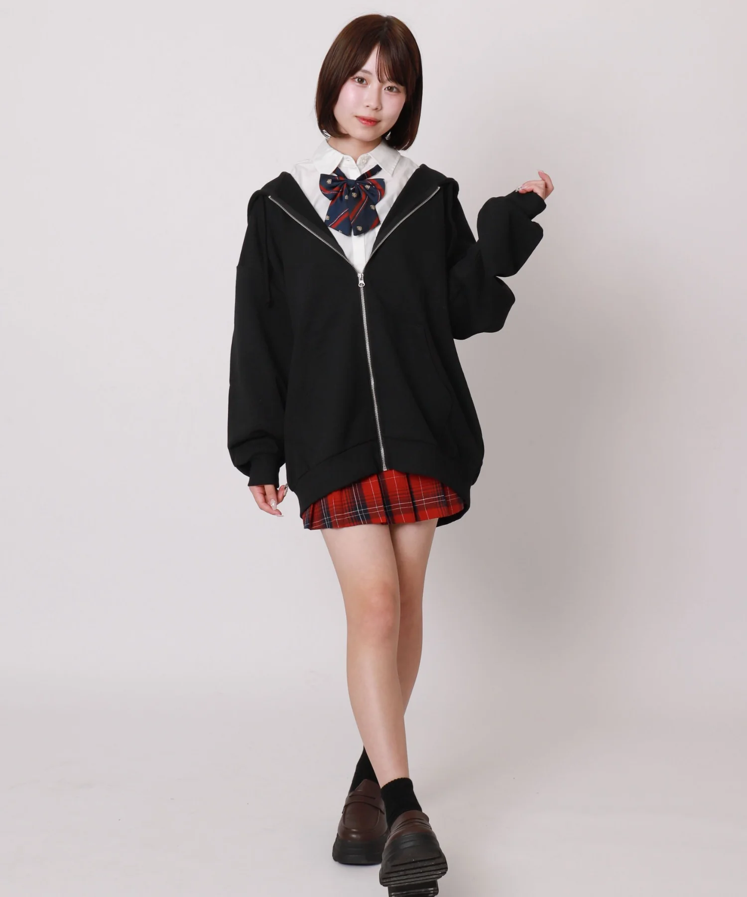 【スクール】ルーズフィットZIPパーカー - Image 10