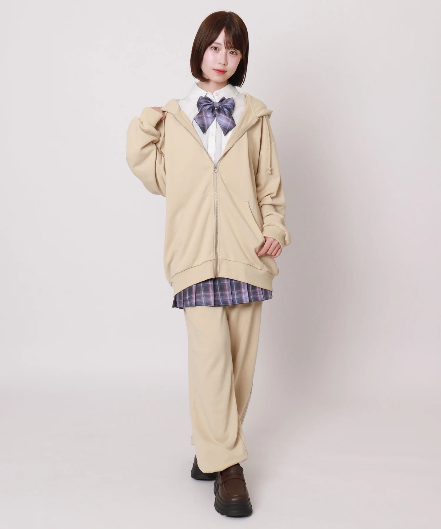 【スクール】ルーズフィットZIPパーカー - Image 5