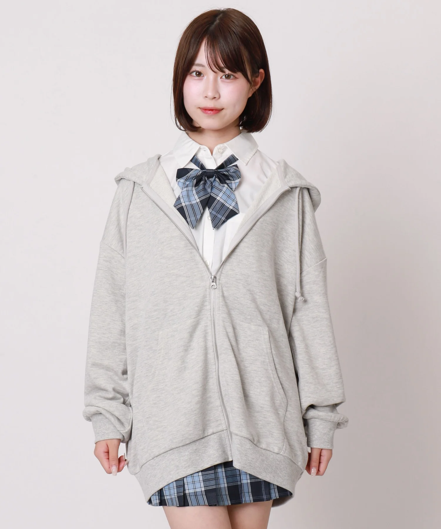 【スクール】ルーズフィットZIPパーカー - Image 6