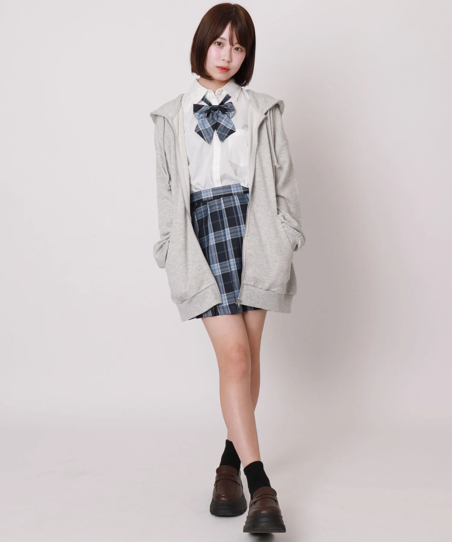 【スクール】ルーズフィットZIPパーカー - Image 7