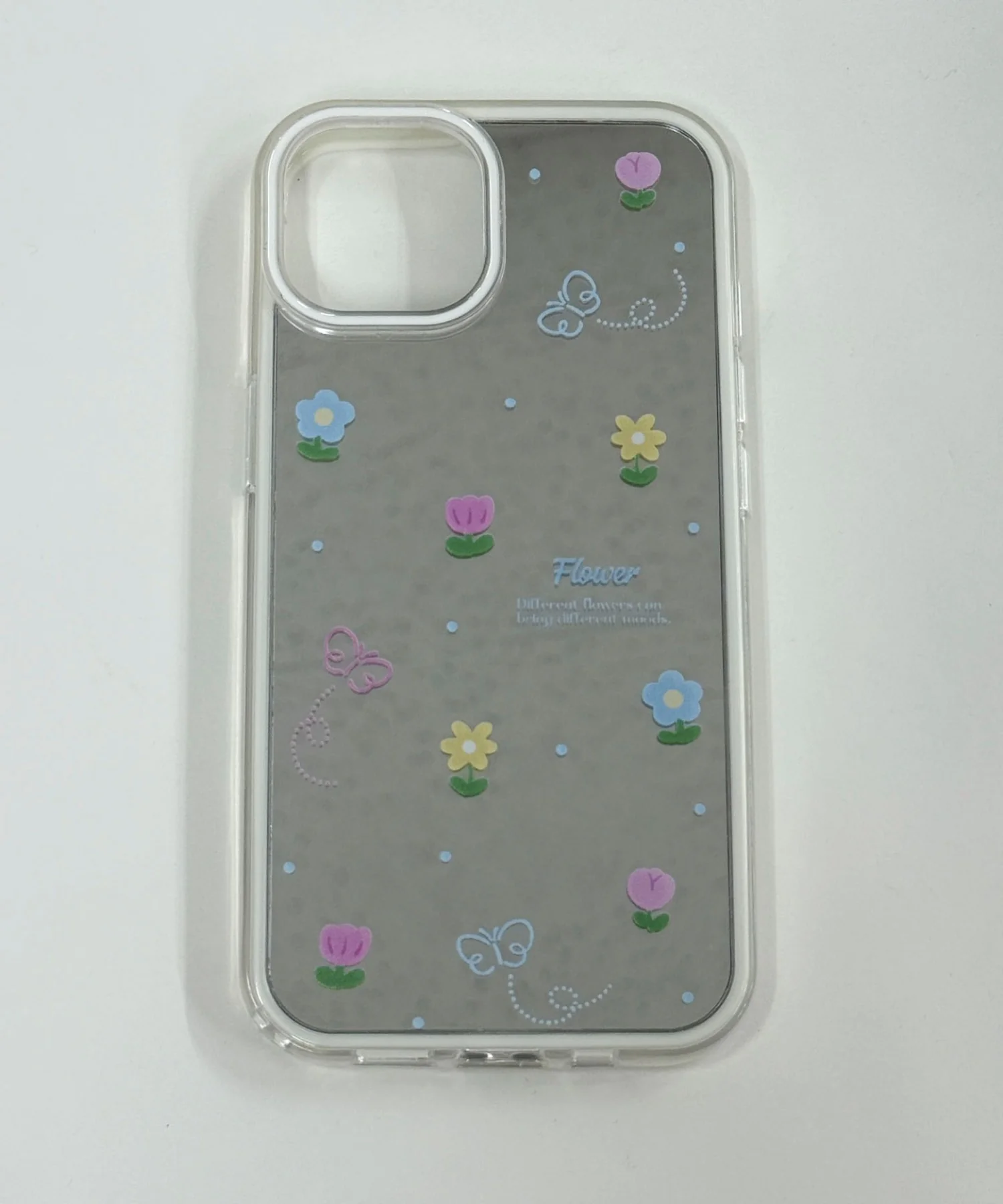フラワーミラーiphoneケース