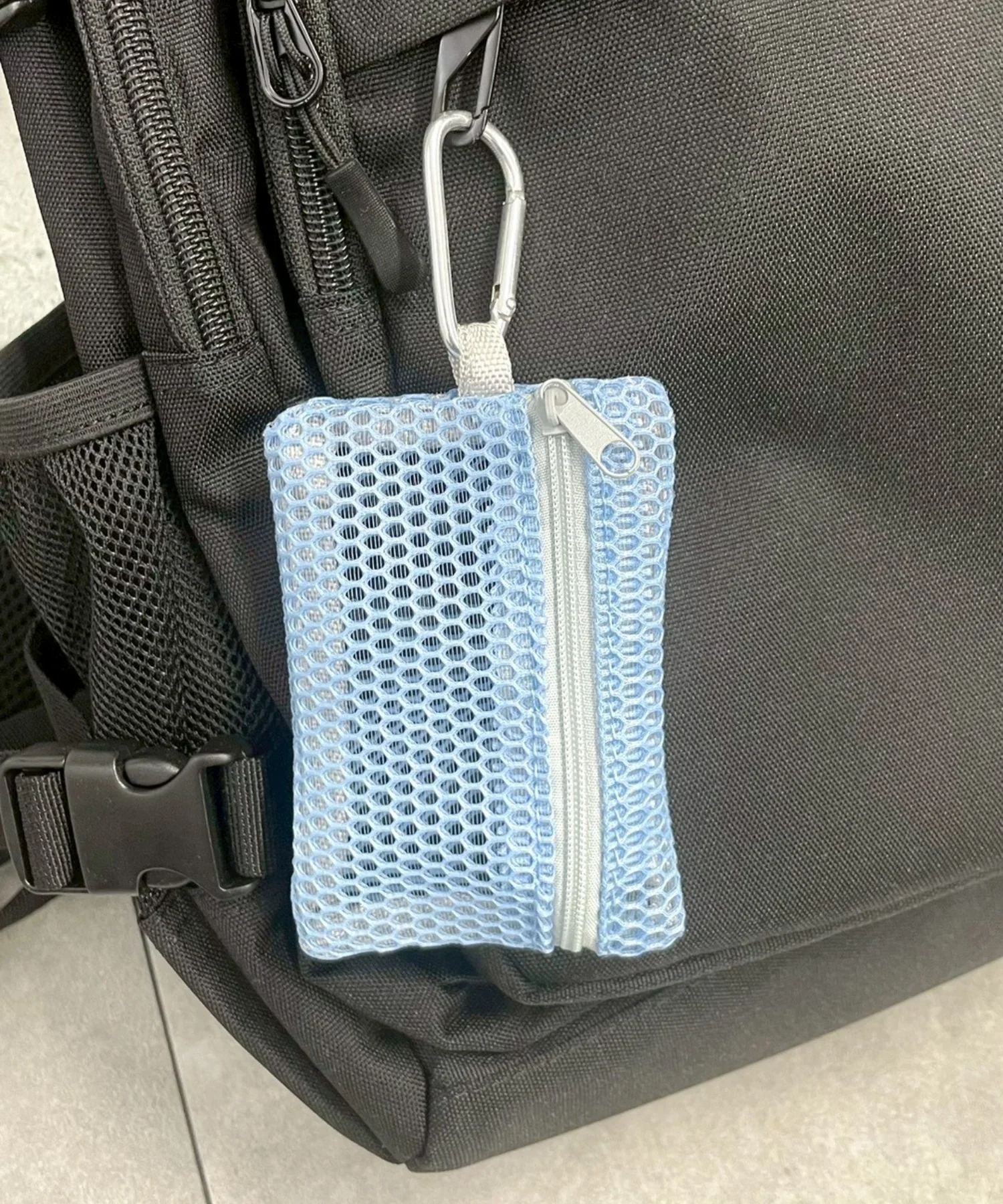 メッシュ配色ポーチ