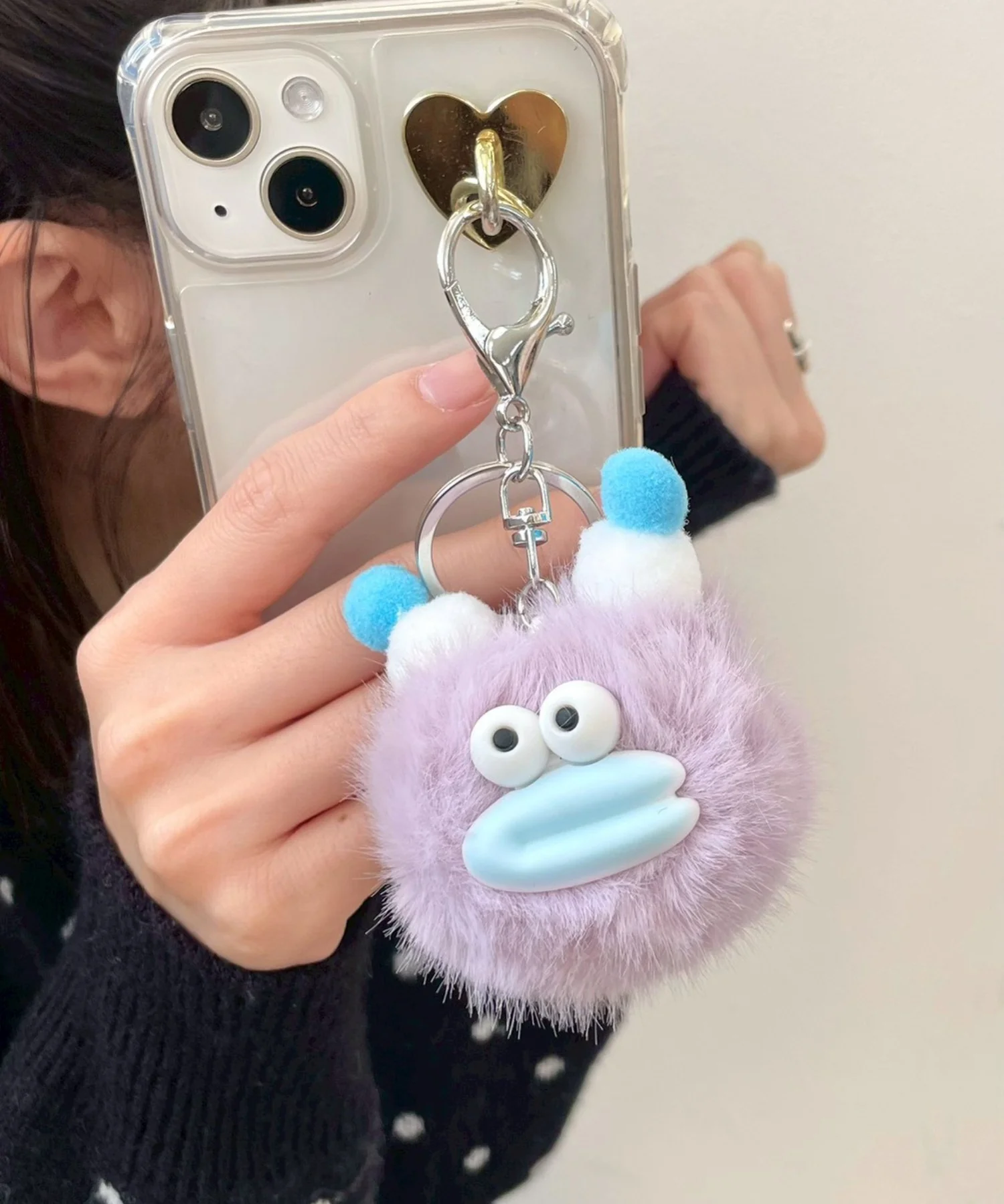 ぽんぽんモンスターぬいぐるみキーホルダー - Image 3