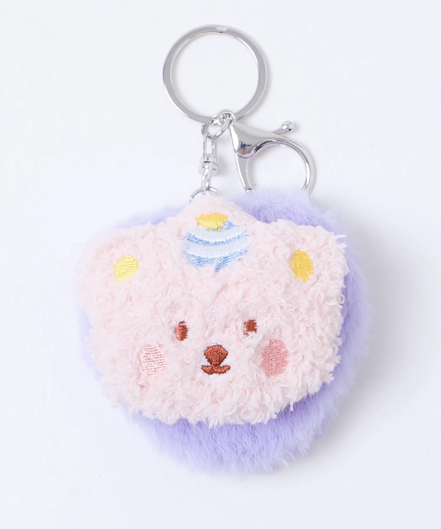 もこもこくまちゃんぬいぐるみミラーキーホルダー - Image 2