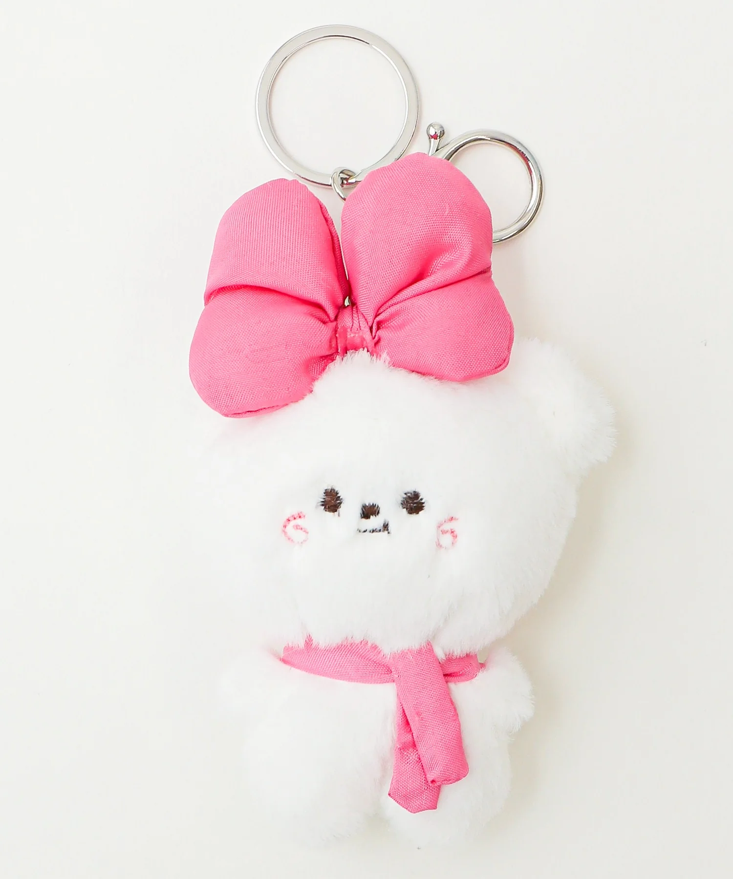 BIGリボンくまぬいぐるみキーホルダー - Image 3
