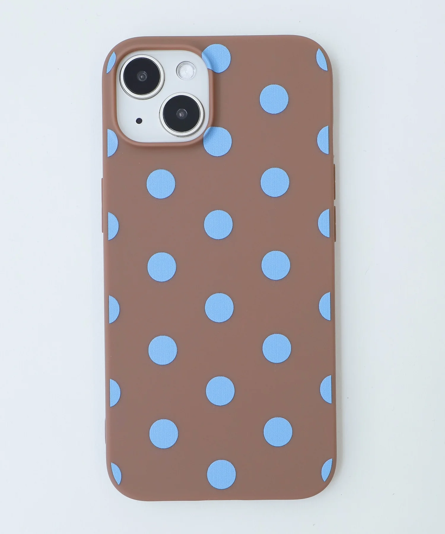 ドットiphoneケース(ブラウン)