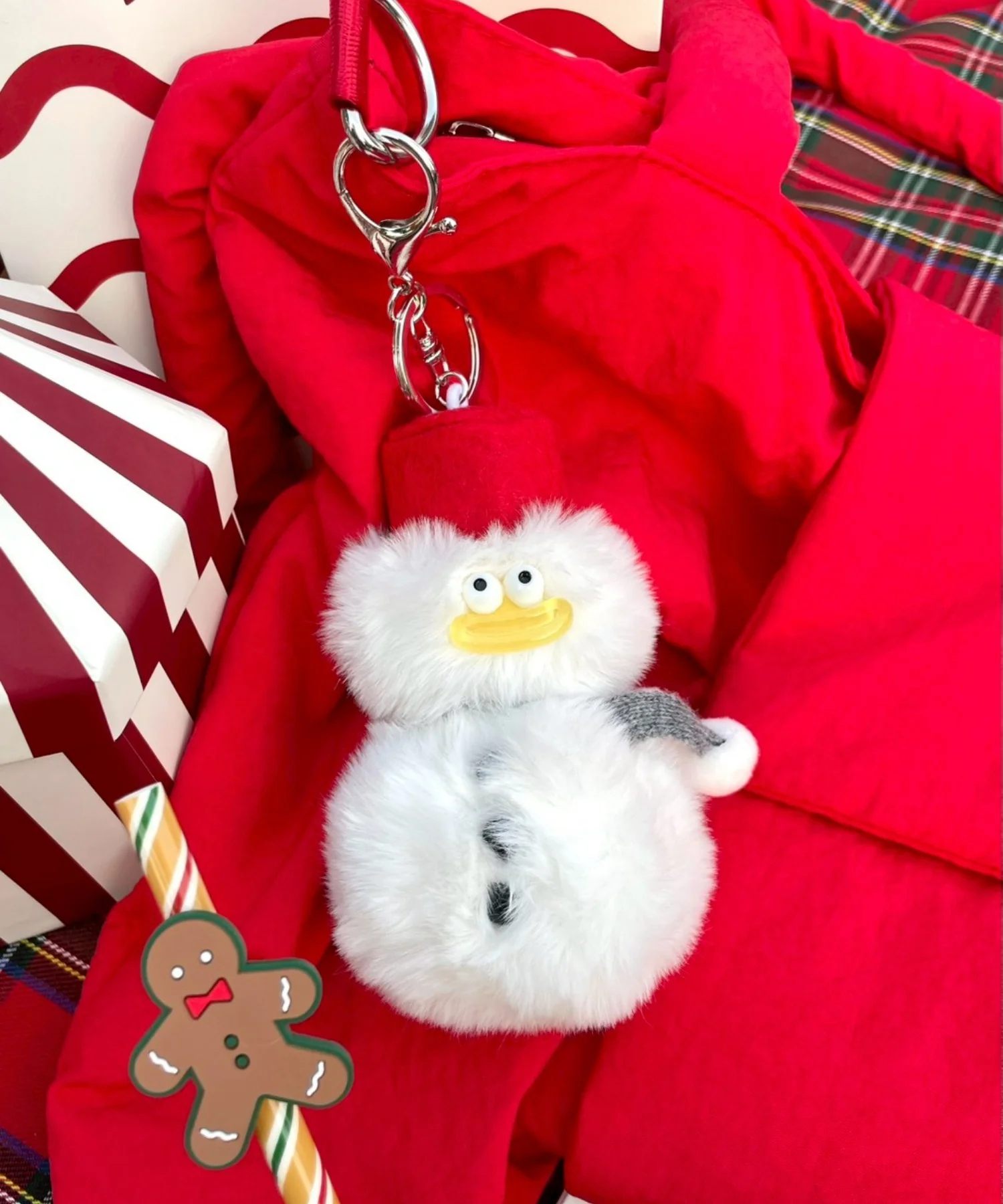 BIG雪だるまモンスターぬいぐるみキーホルダー - Image 4