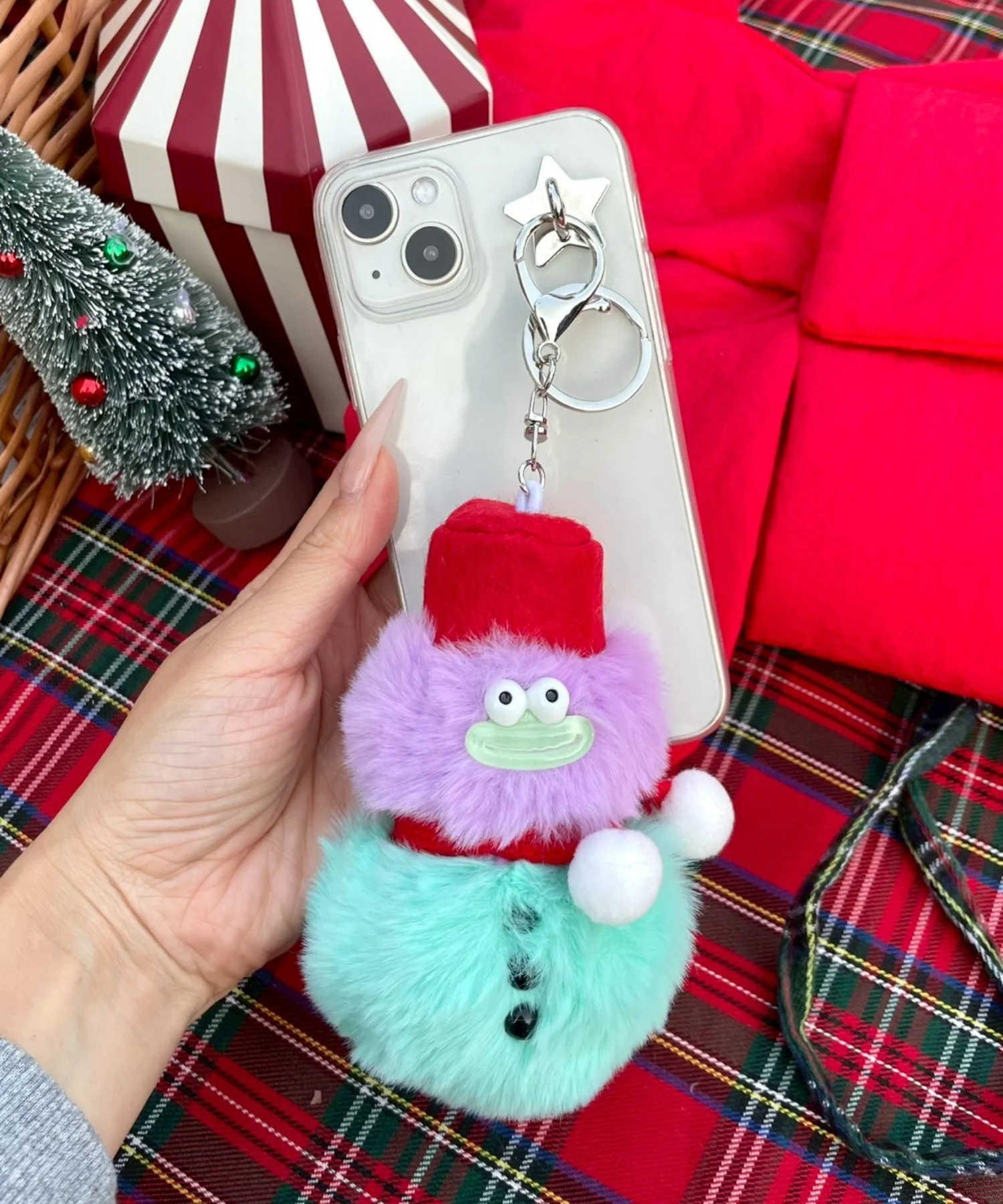 BIG雪だるまモンスターぬいぐるみキーホルダー - Image 5
