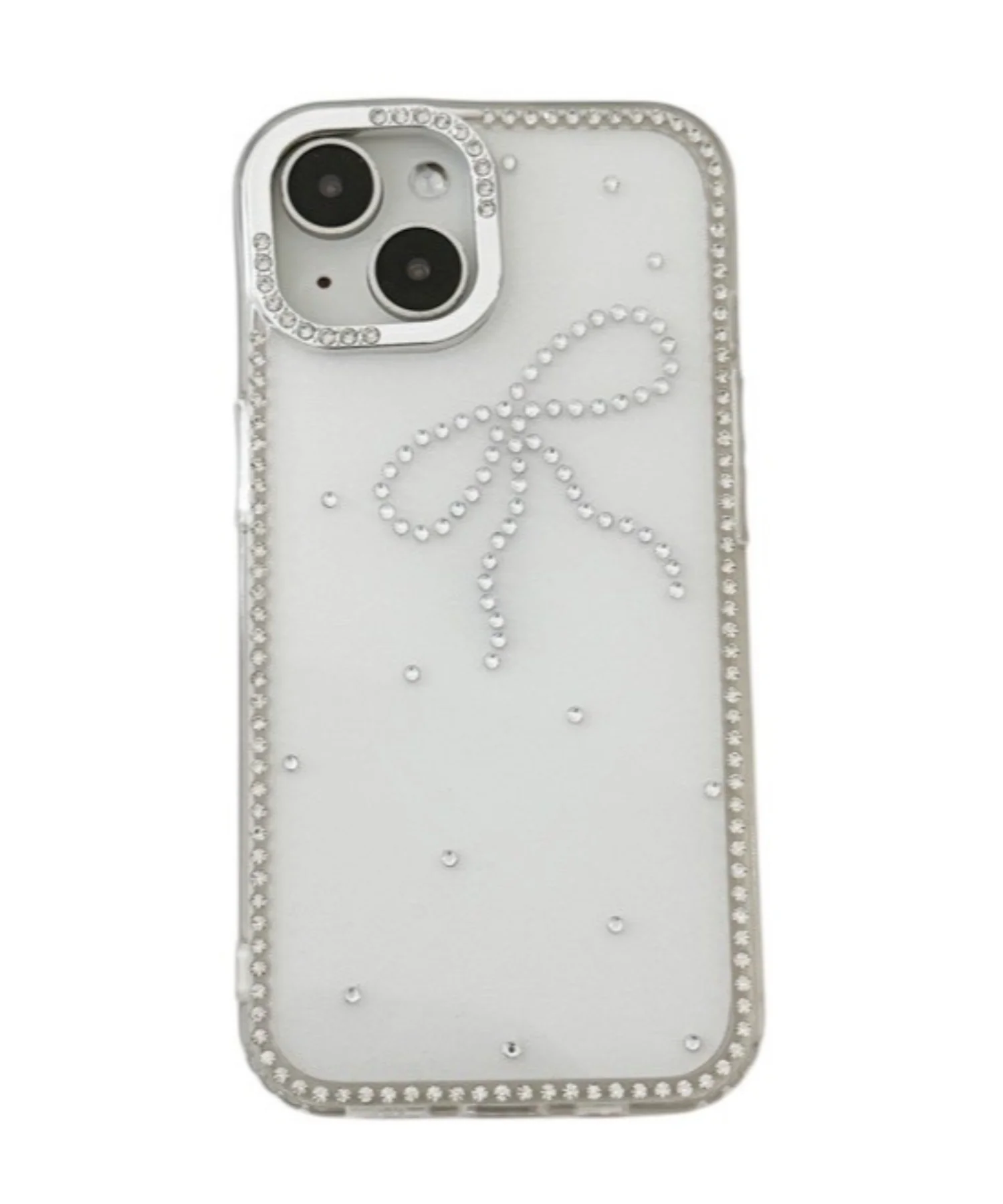 リボンビジューラメiphoneケース(ホワイト) - Image 2
