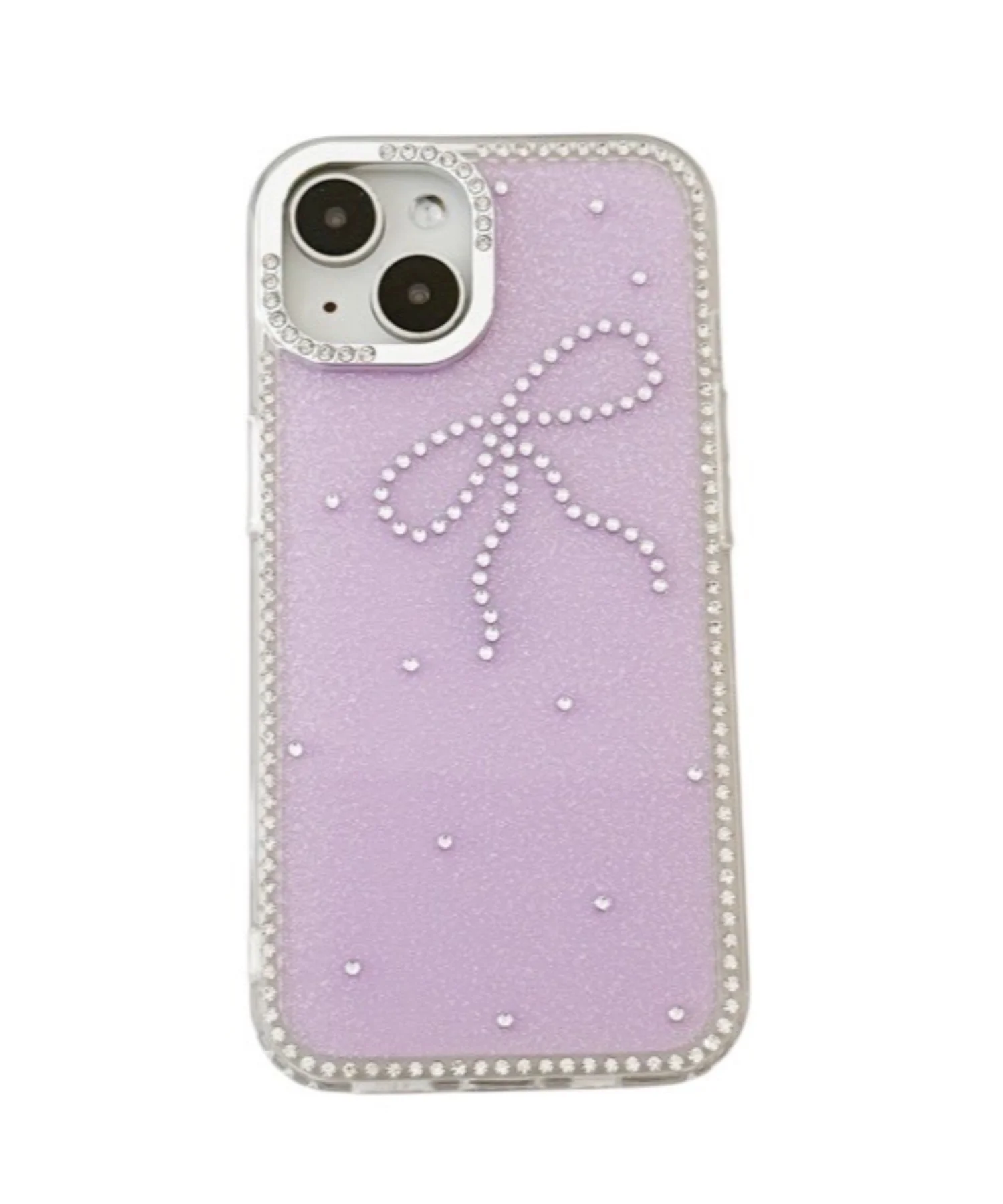 リボンビジューラメiphoneケース(パープル) - Image 2