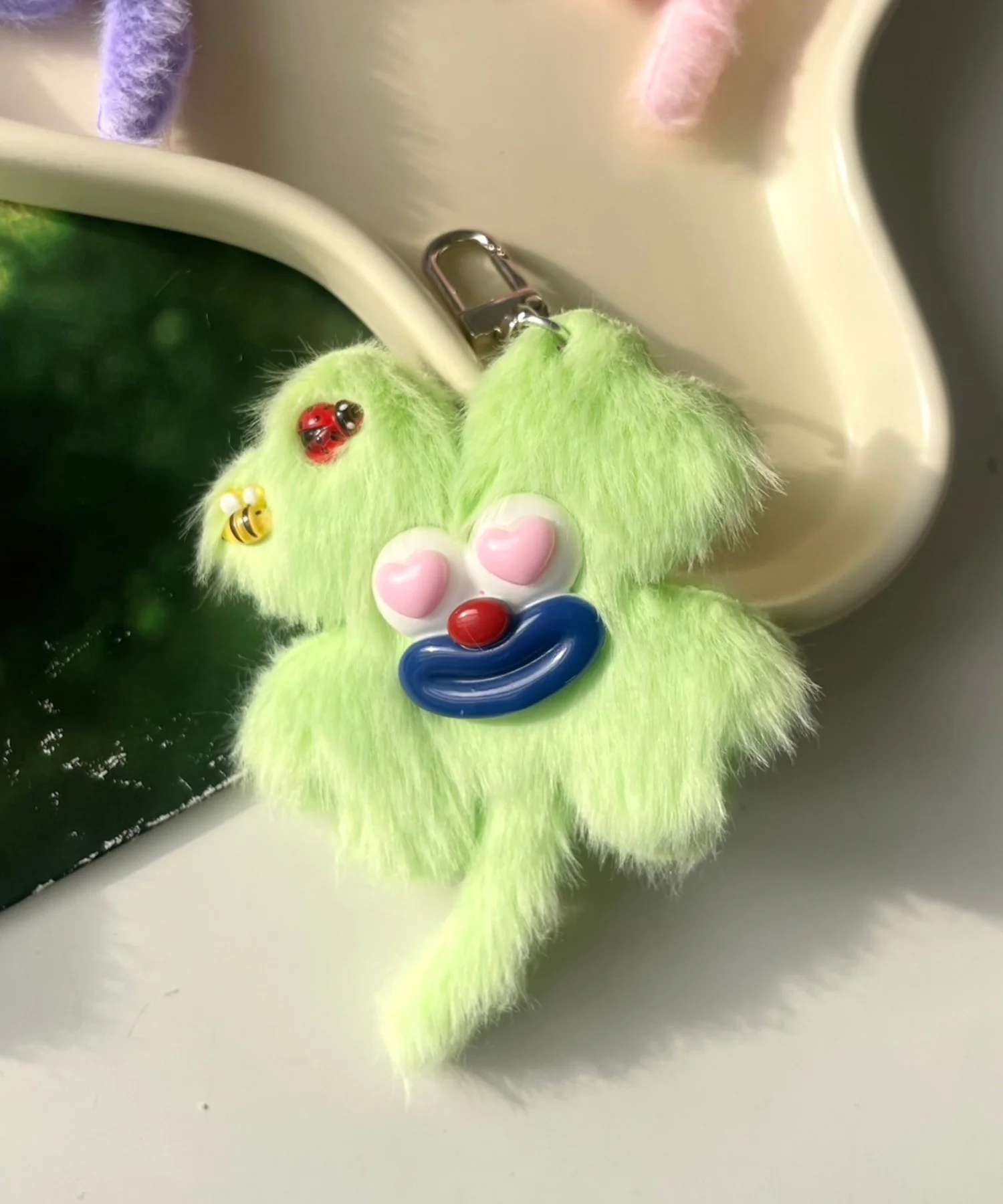 ハッピークローバーモンスターぬいぐるみキーホルダー - Image 9