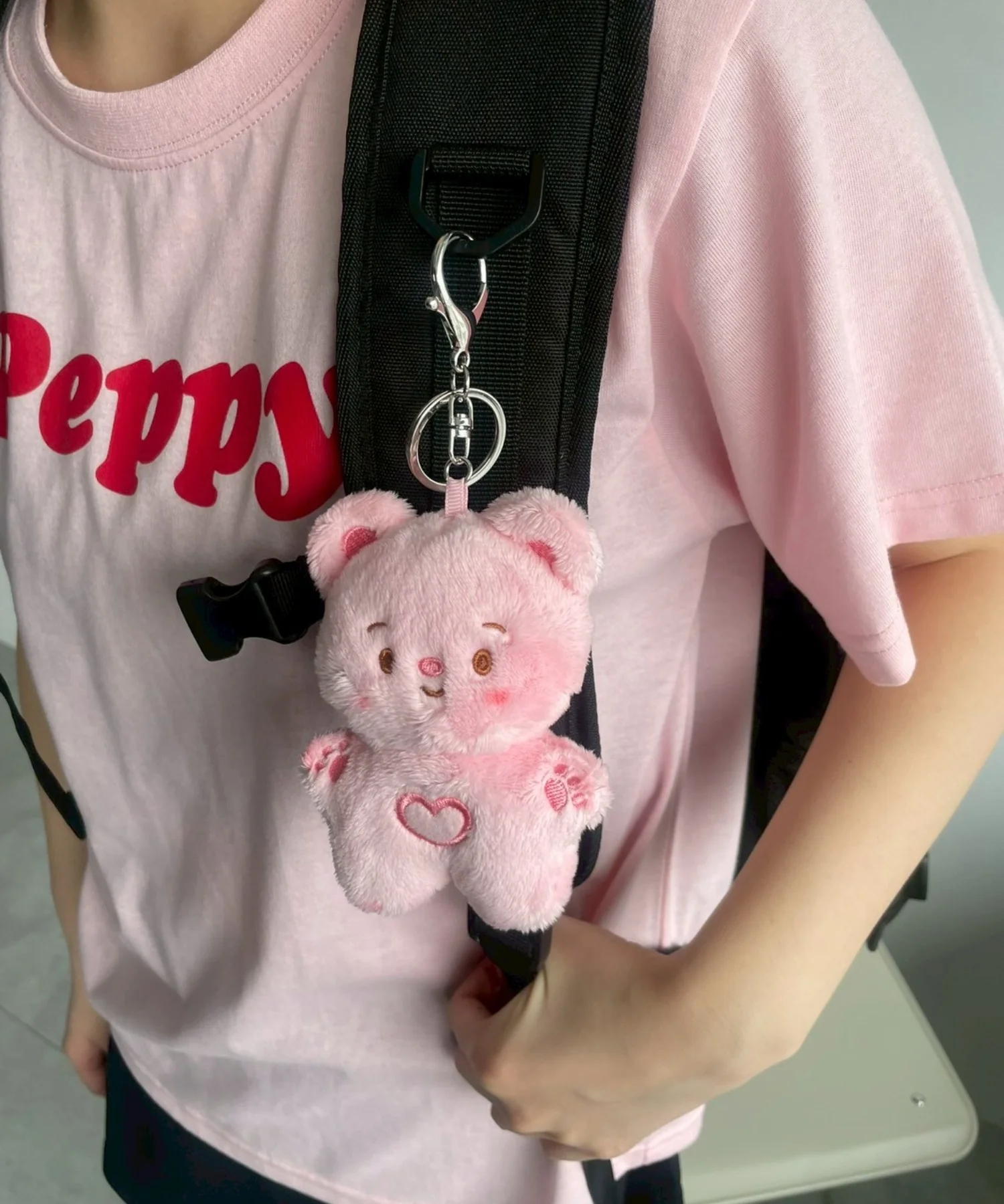 まゆげハートベアぬいぐるみキーホルダー - Image 2