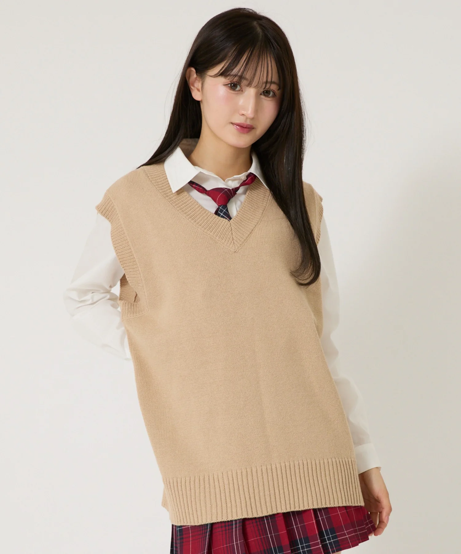 無地ニットベスト - Image 11