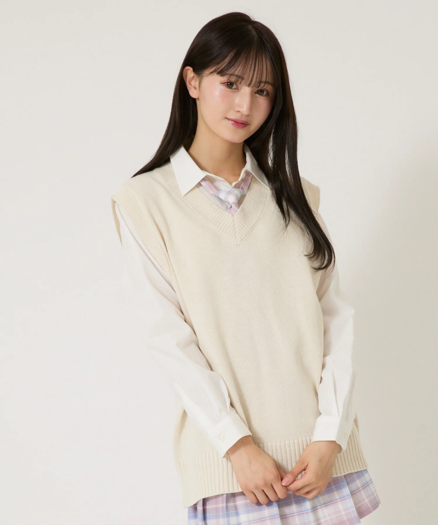 無地ニットベスト - Image 13