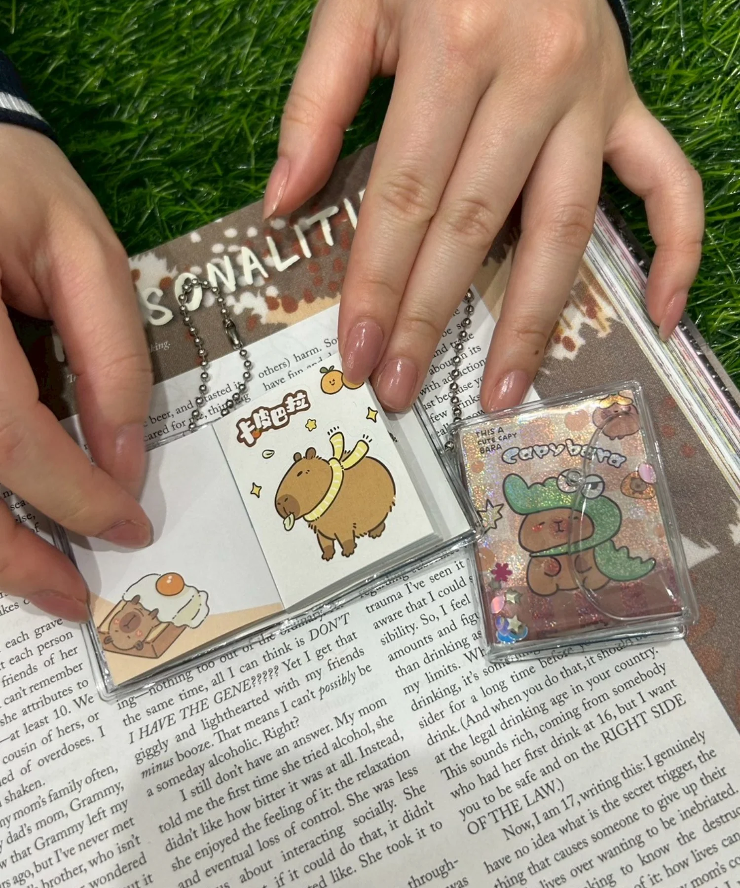 ボールチェーン付きカピバラステッカーメモ - Image 10