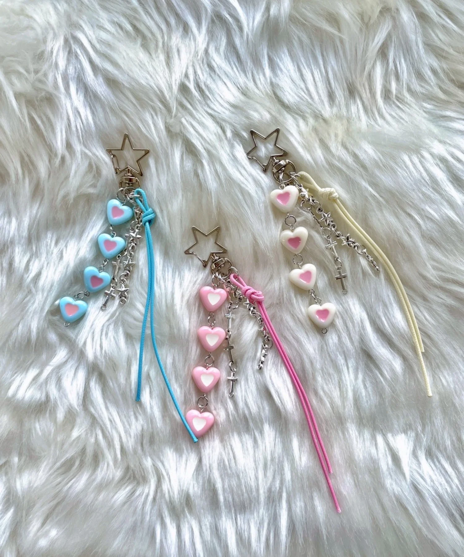 4連カラーハートキーホルダー - Image 4