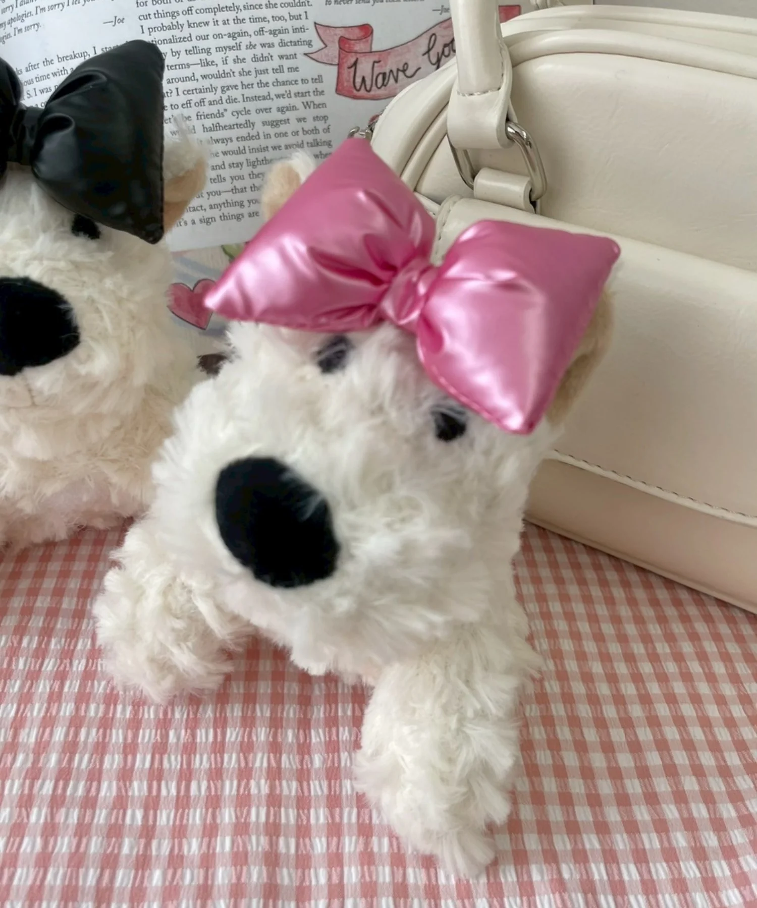 リボンわんこぬいぐるみキーホルダー - Image 4