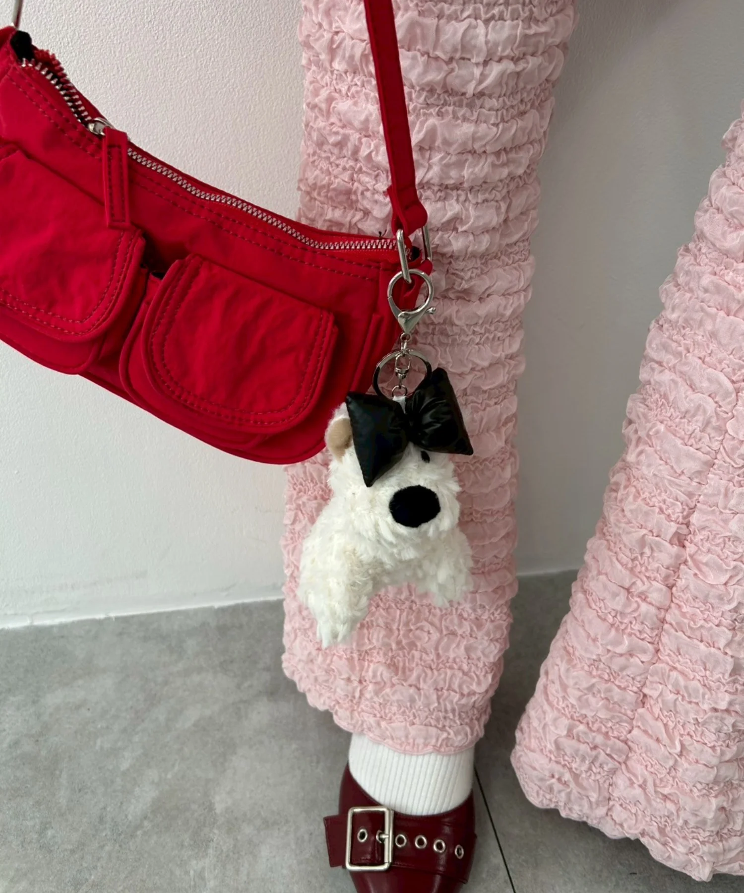 リボンわんこぬいぐるみキーホルダー - Image 5