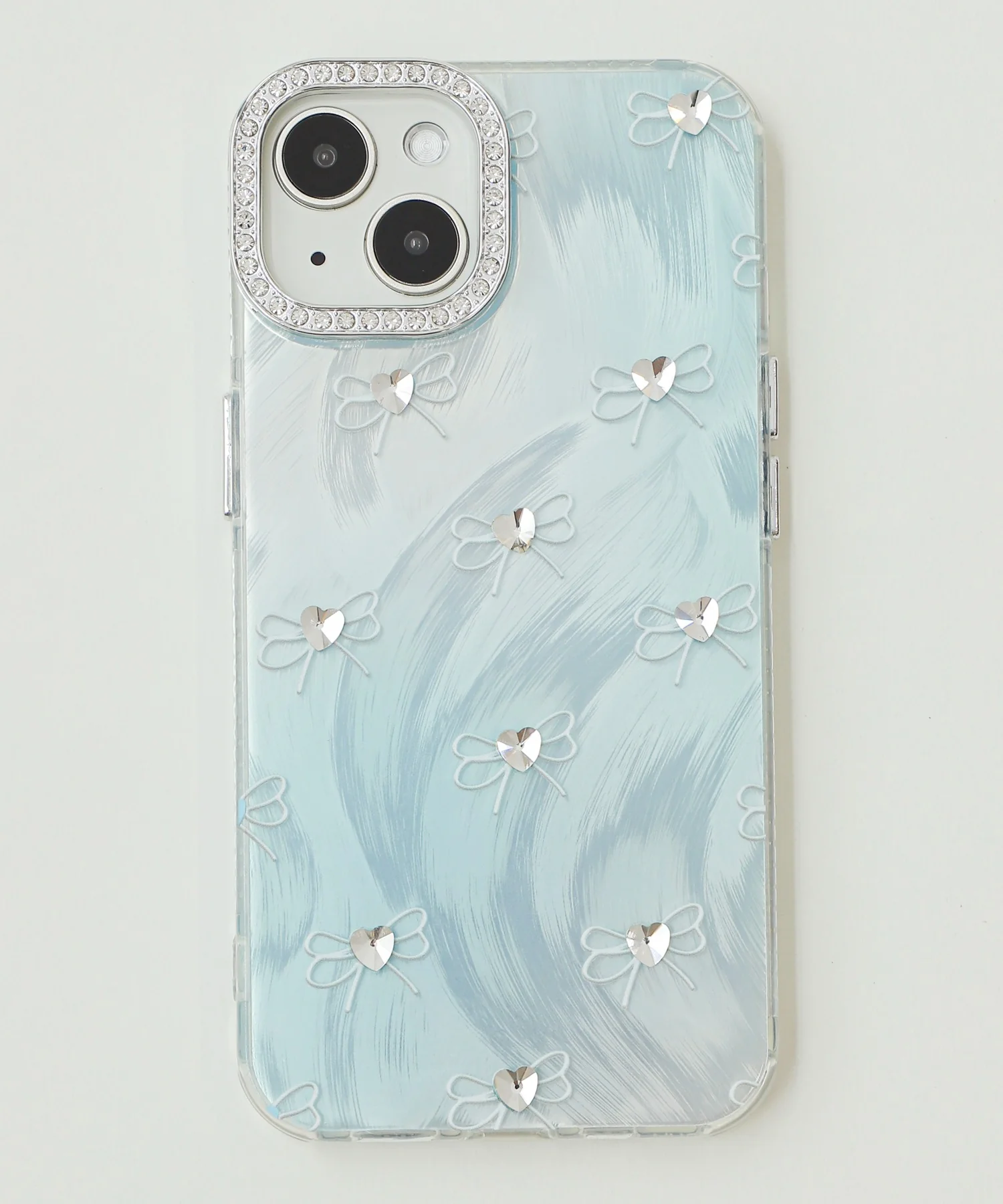 ビジューリボンiphoneケース(サックス) - Image 5