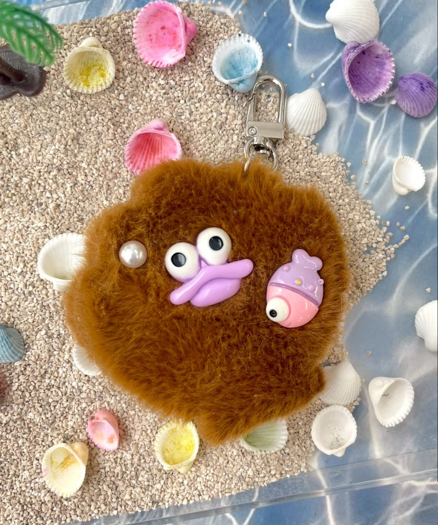 ミニフレッシュシェルモンスターぬいぐるみキーホルダー - Image 2