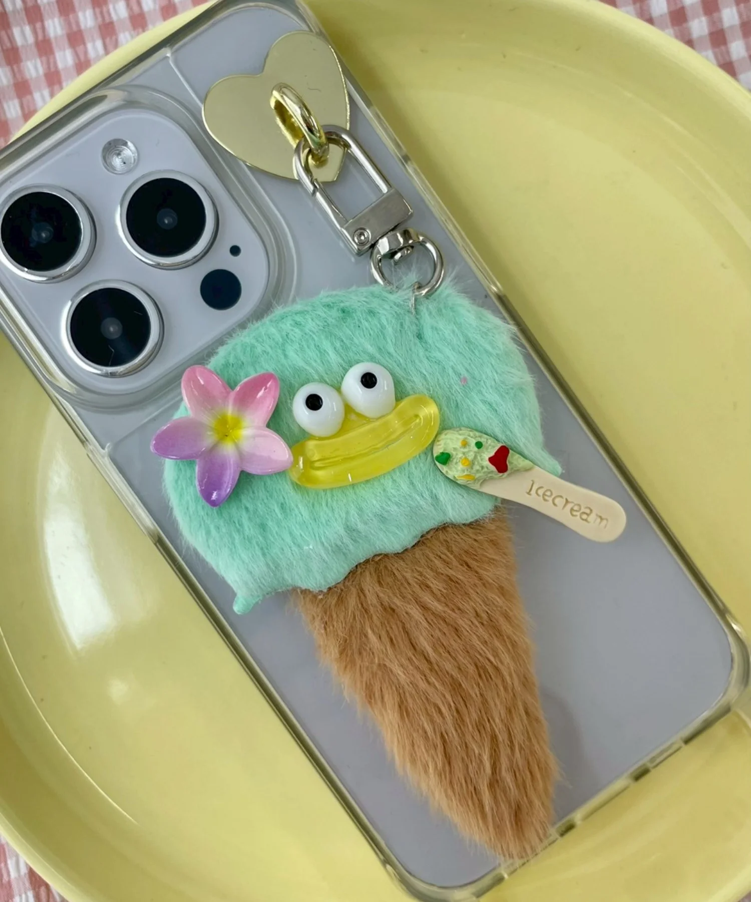 ミニデリシャスアイスクリームモンスターぬいぐるみキーホルダー - Image 2