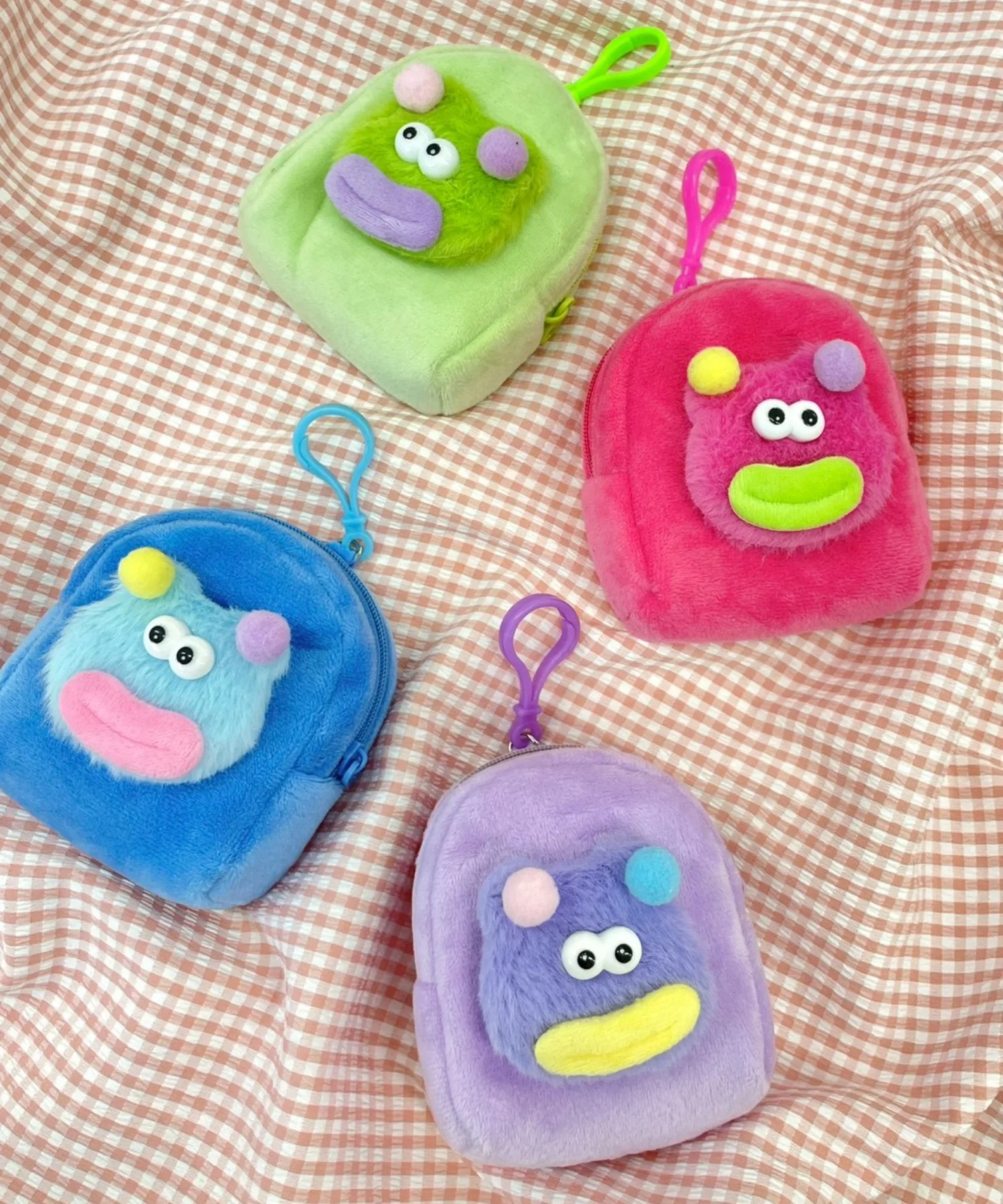 カラフルくまくまモンスターぬいぐるみポーチ - Image 5