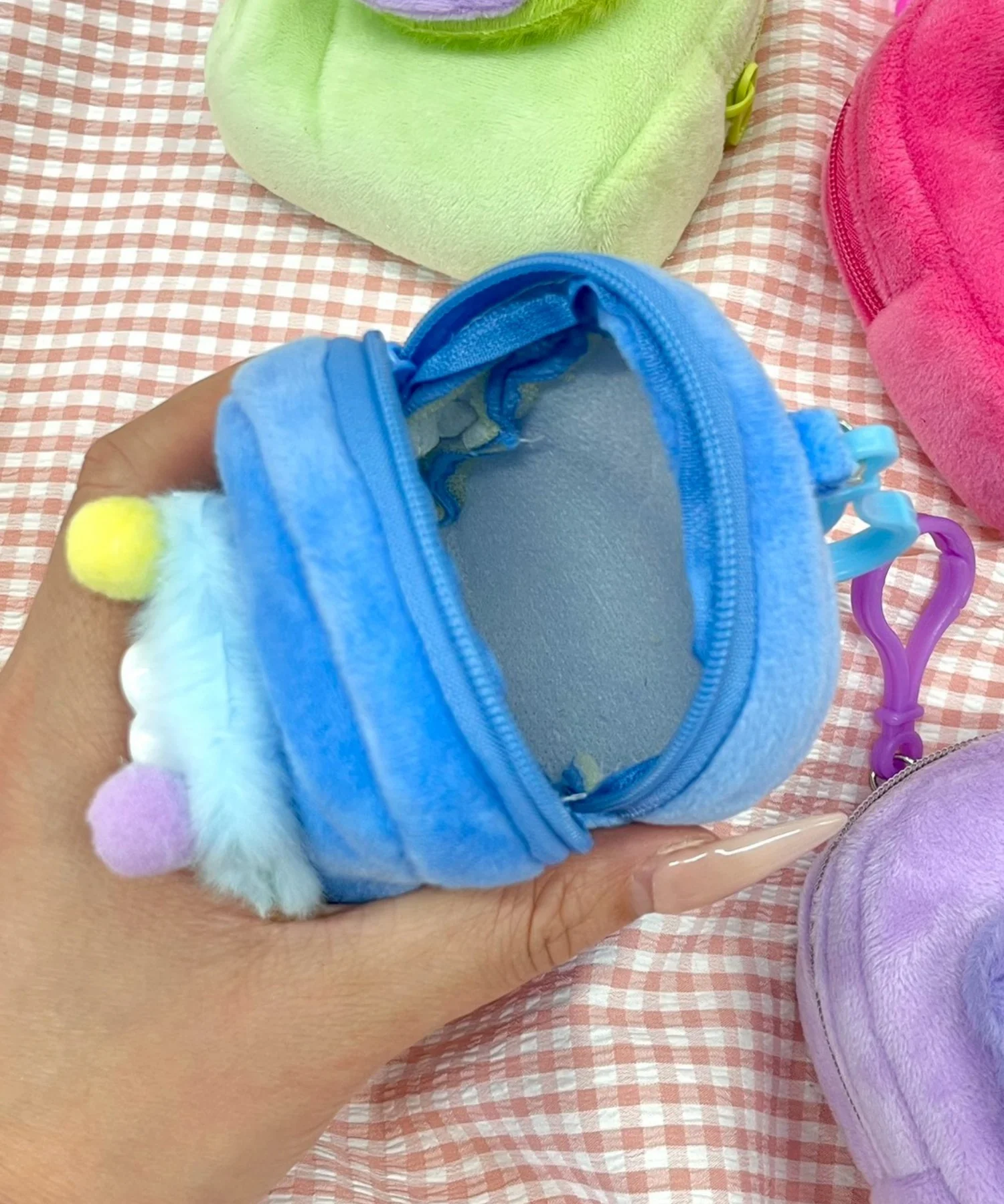 カラフルくまくまモンスターぬいぐるみポーチ - Image 6