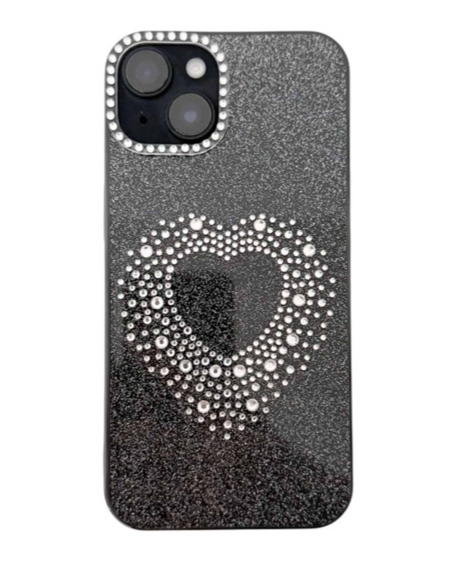 ハートビジューラメiphoneケース（ブラック） - Image 2