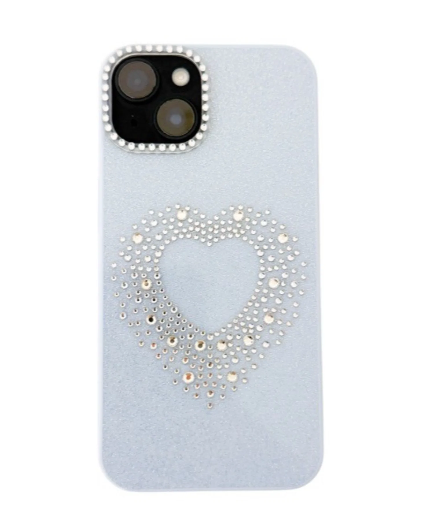 ハートビジューラメiphoneケース（ブルー） - Image 2