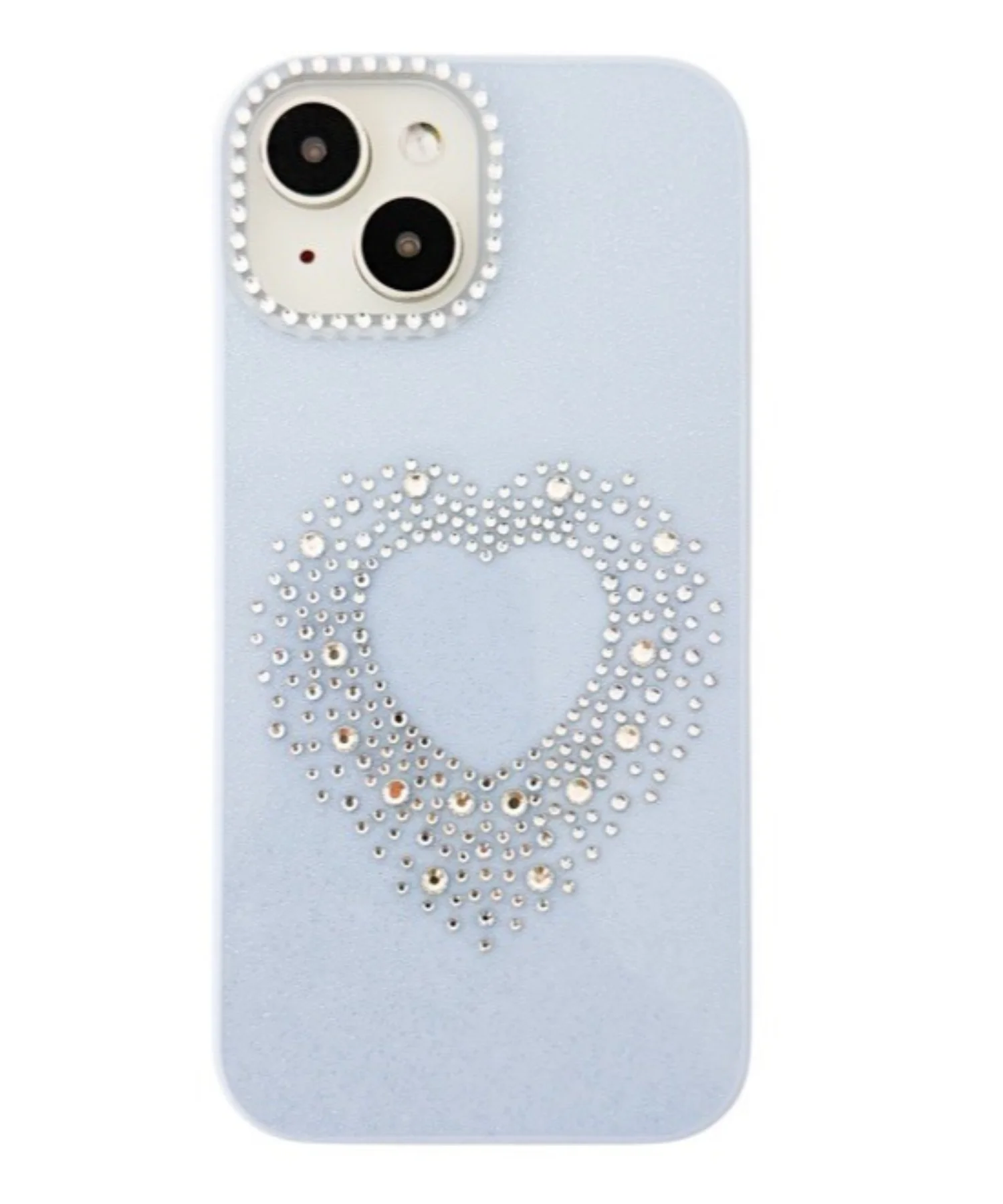 ハートビジューラメiphoneケース（ブルー） - Image 3