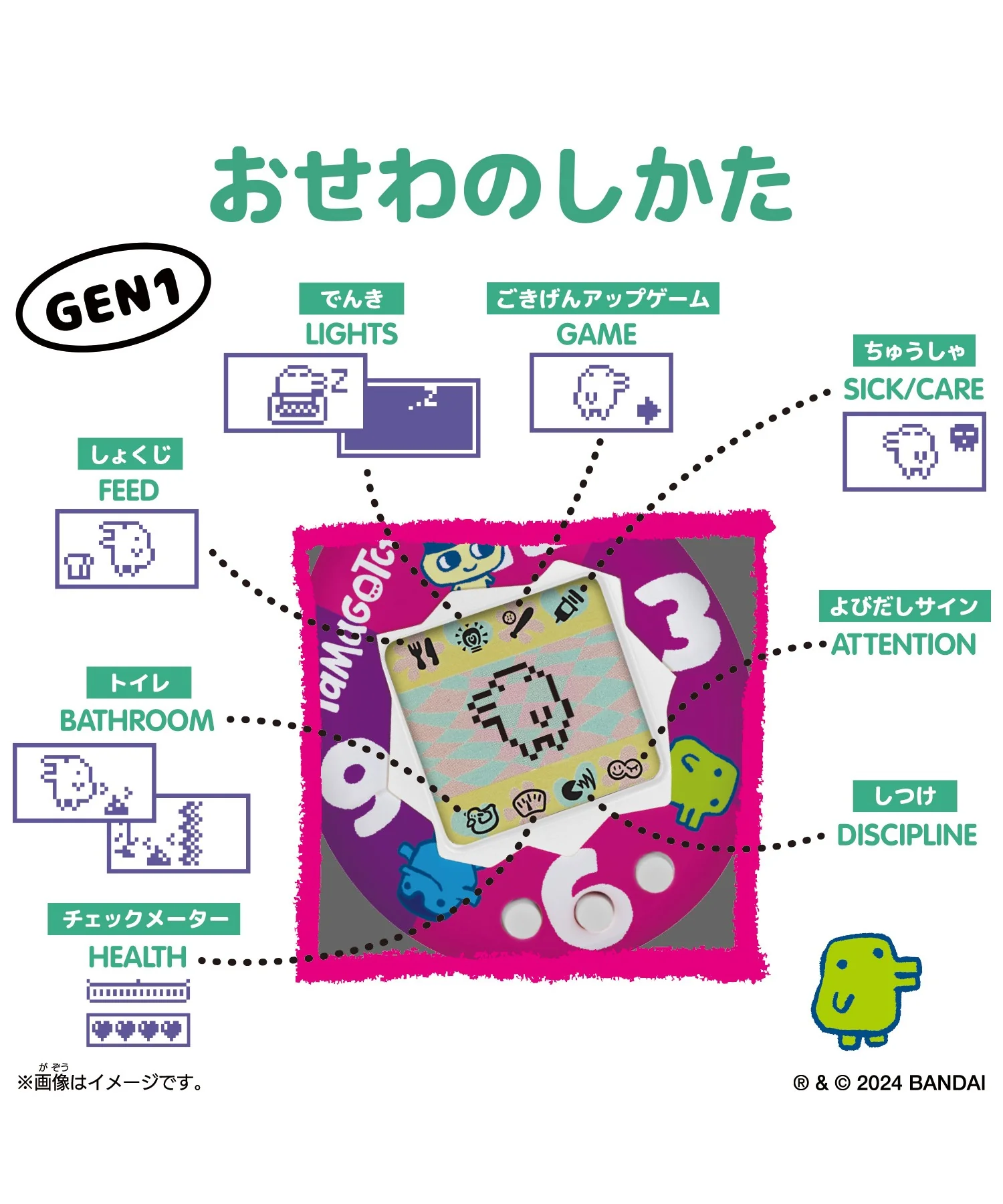 Original Tamagotchi Tama Yummy - Image 3