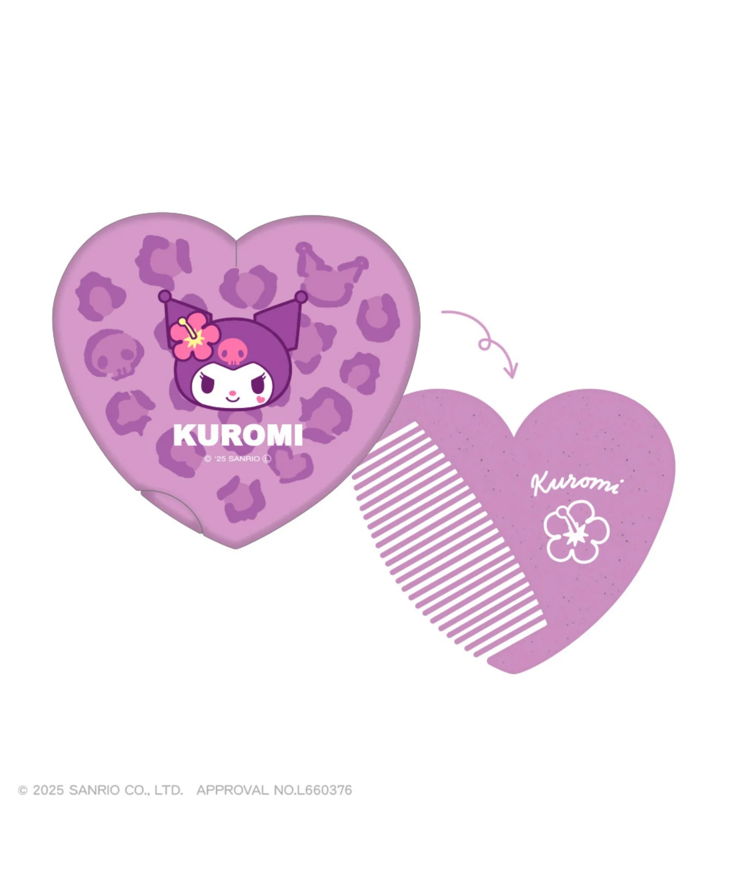 サンリオキャラクターズハート型ミラーコーム - Image 4