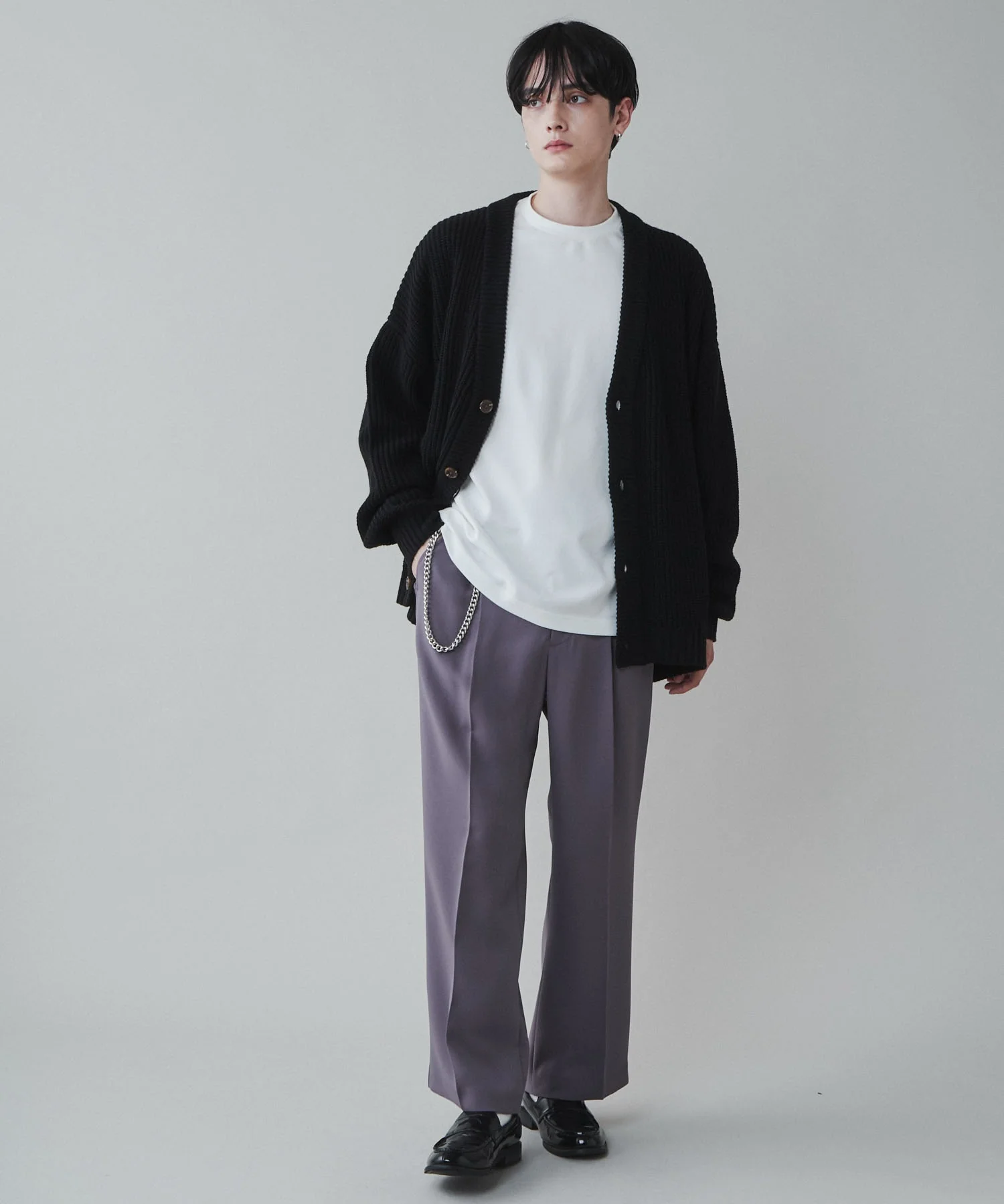 チェーン付きワイドスラックス - Image 3