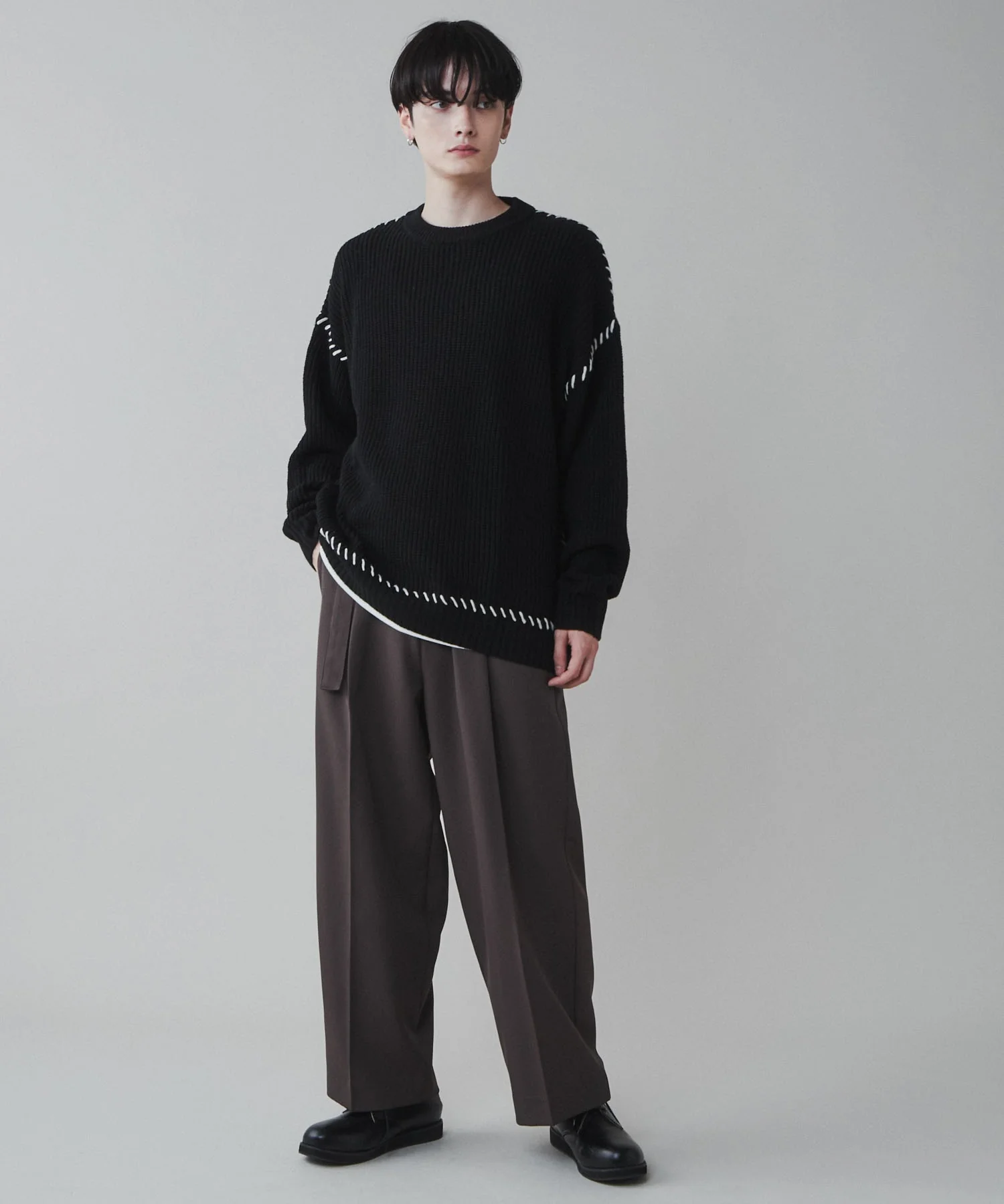 トロミベルト付きワイドスラックス - Image 10