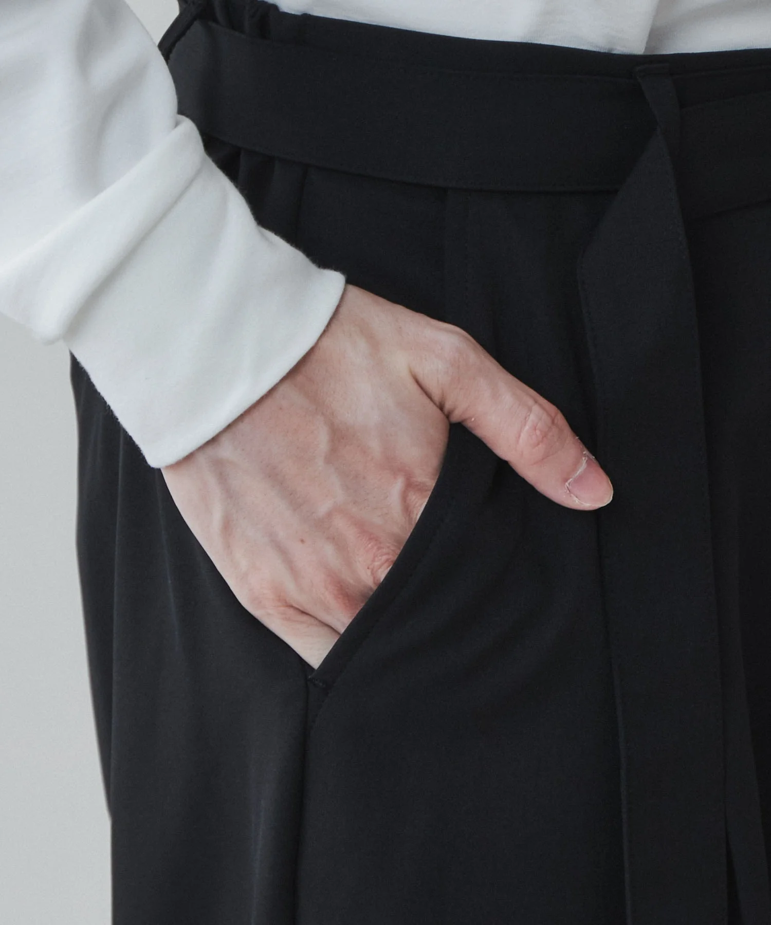 トロミベルト付きワイドスラックス - Image 14
